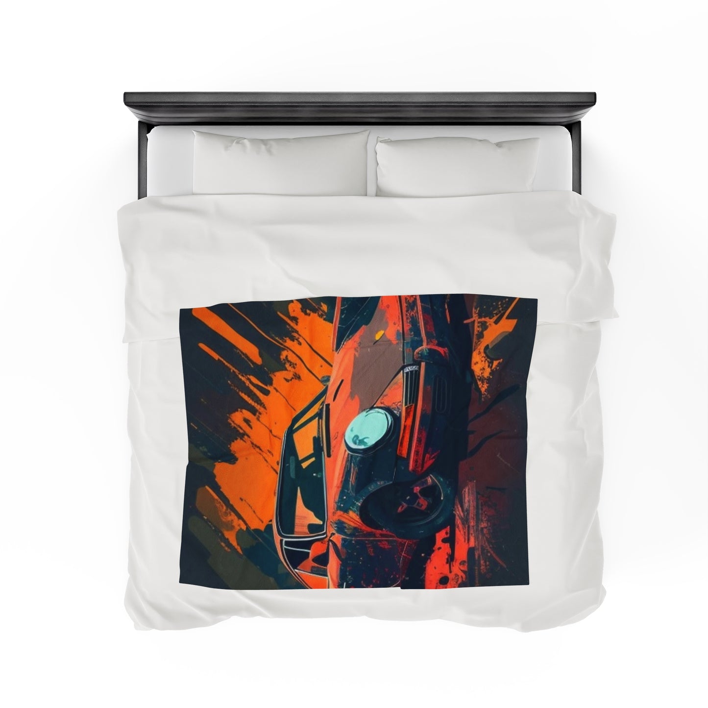 Velveteen Plush Blanket Porsche Abstract 3