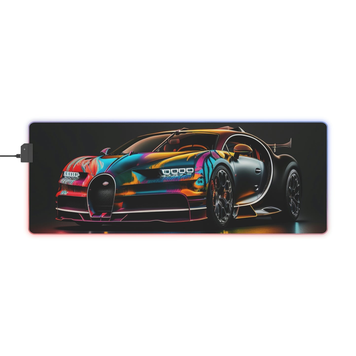 LED Gaming Mouse Pad Bugatti Chiron super 2