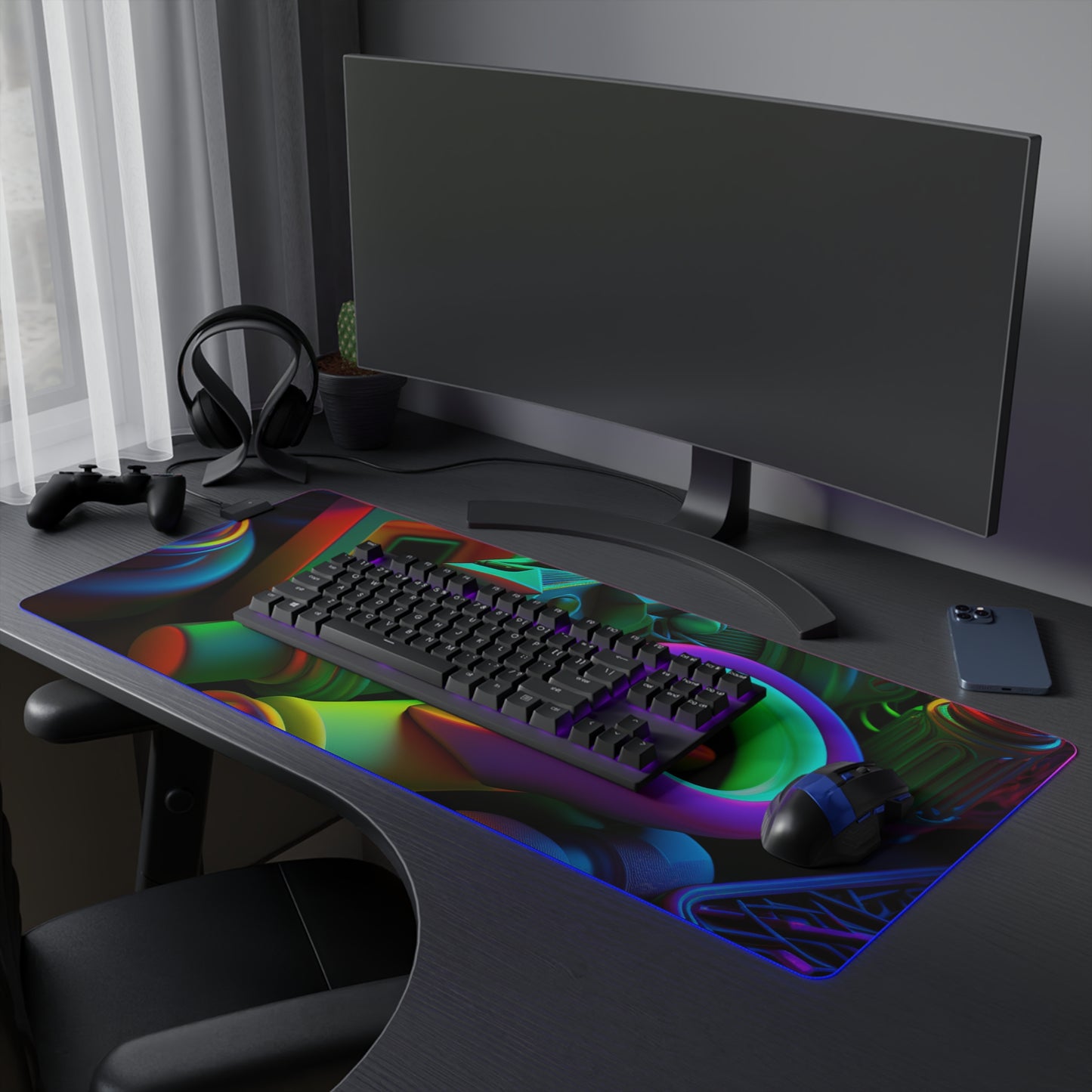 LED Gaming Mouse Pad Neon Glow 2