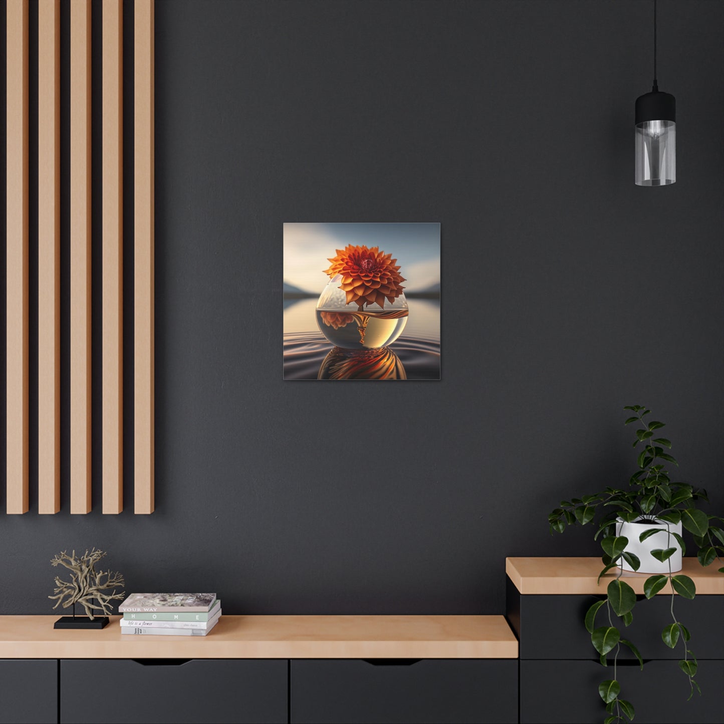 Canvas Gallery Wraps Dahlia Orange 1