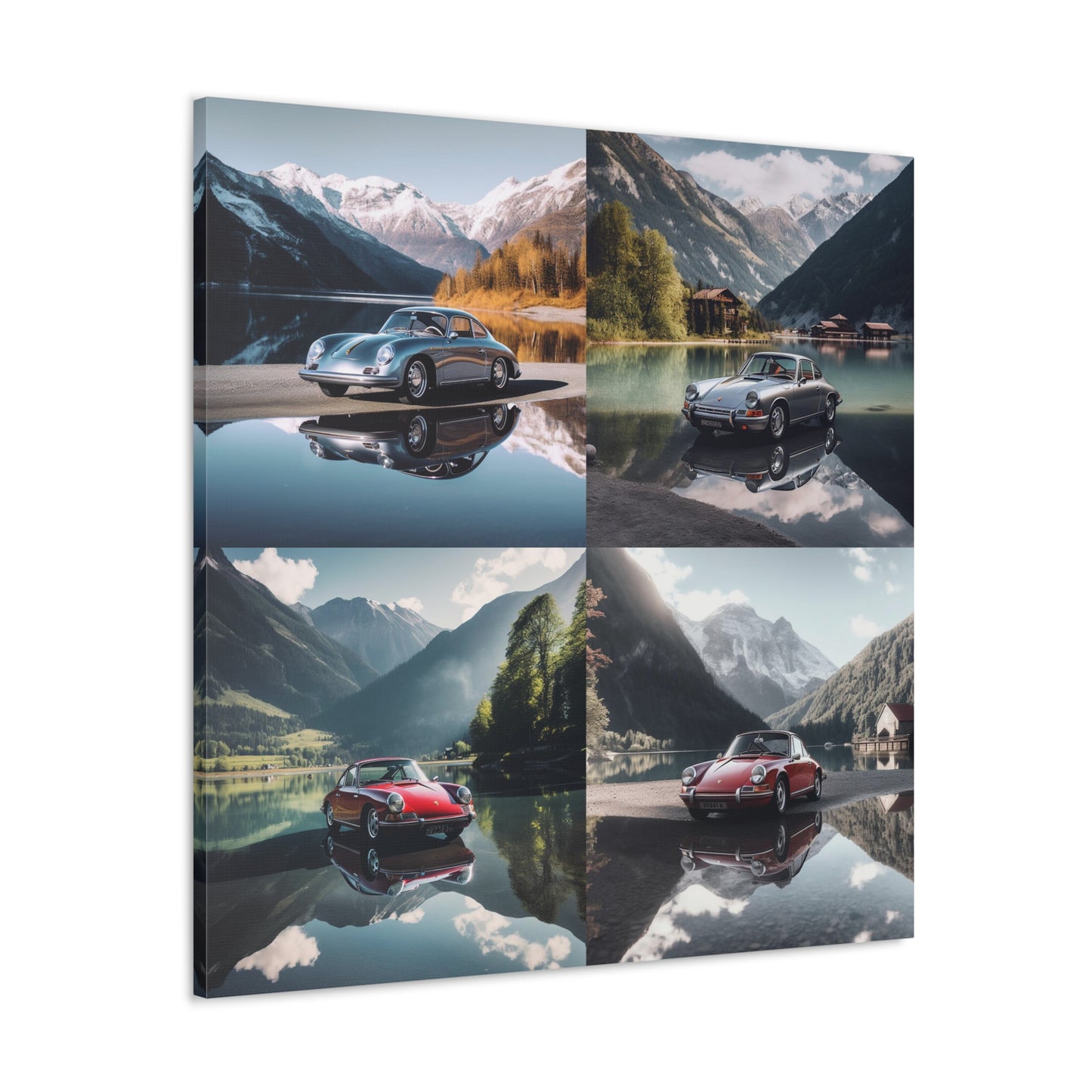 Canvas Gallery Wraps Porsche Lake 4 pack