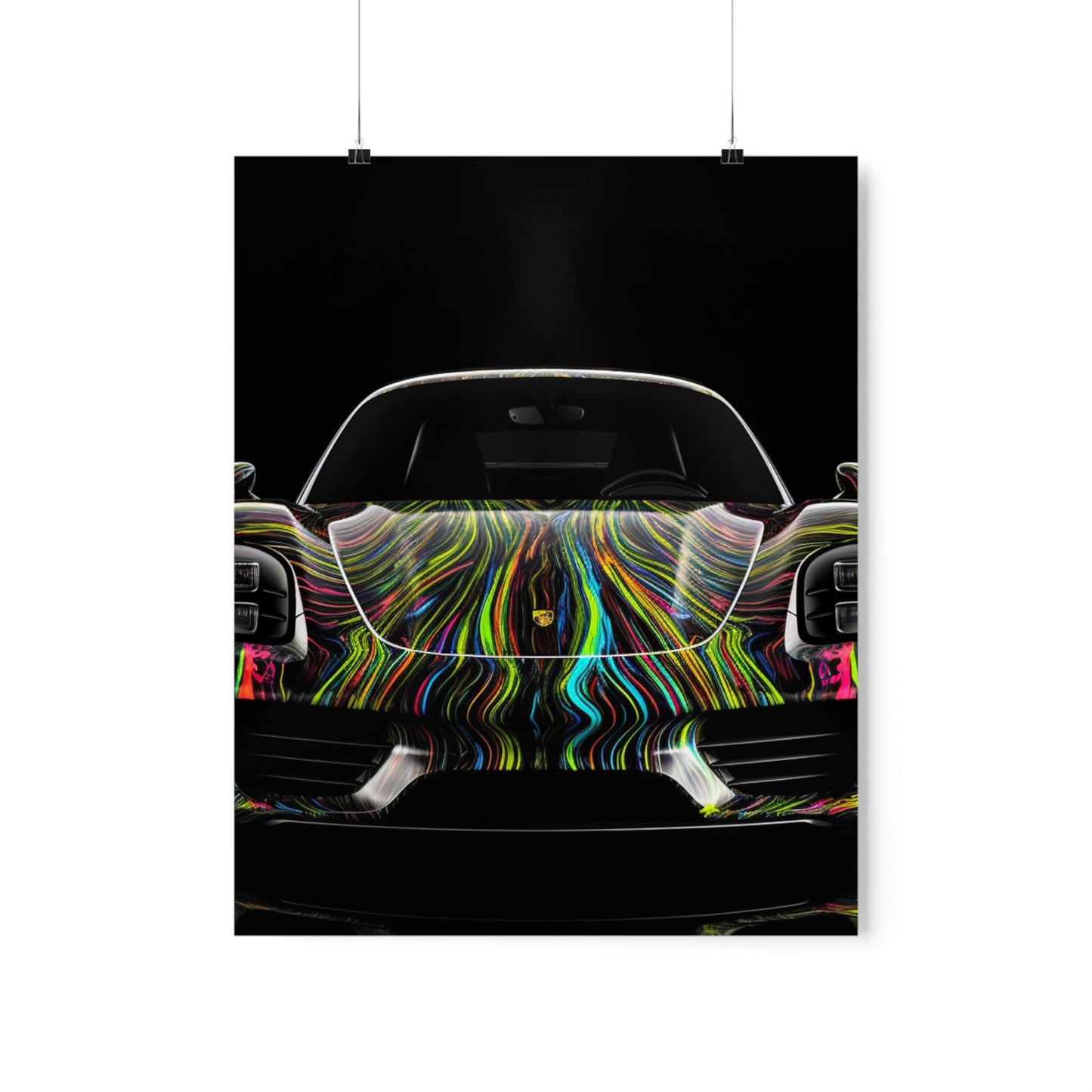 Premium Matte Vertical Posters Porsche Line 3