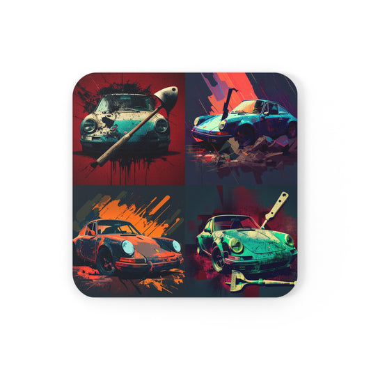 Cork Back Coaster Porsche Abstract 5