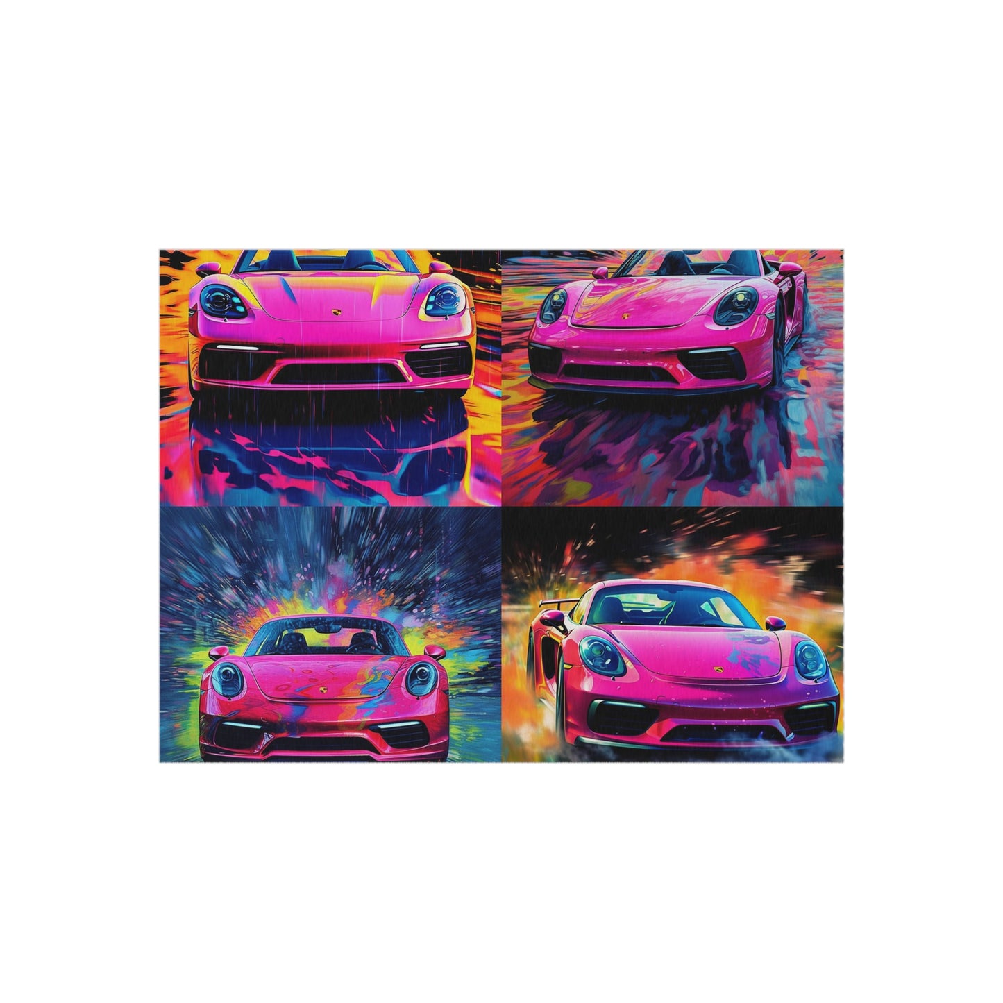 Outdoor Rug  Pink Porsche water fusion 5