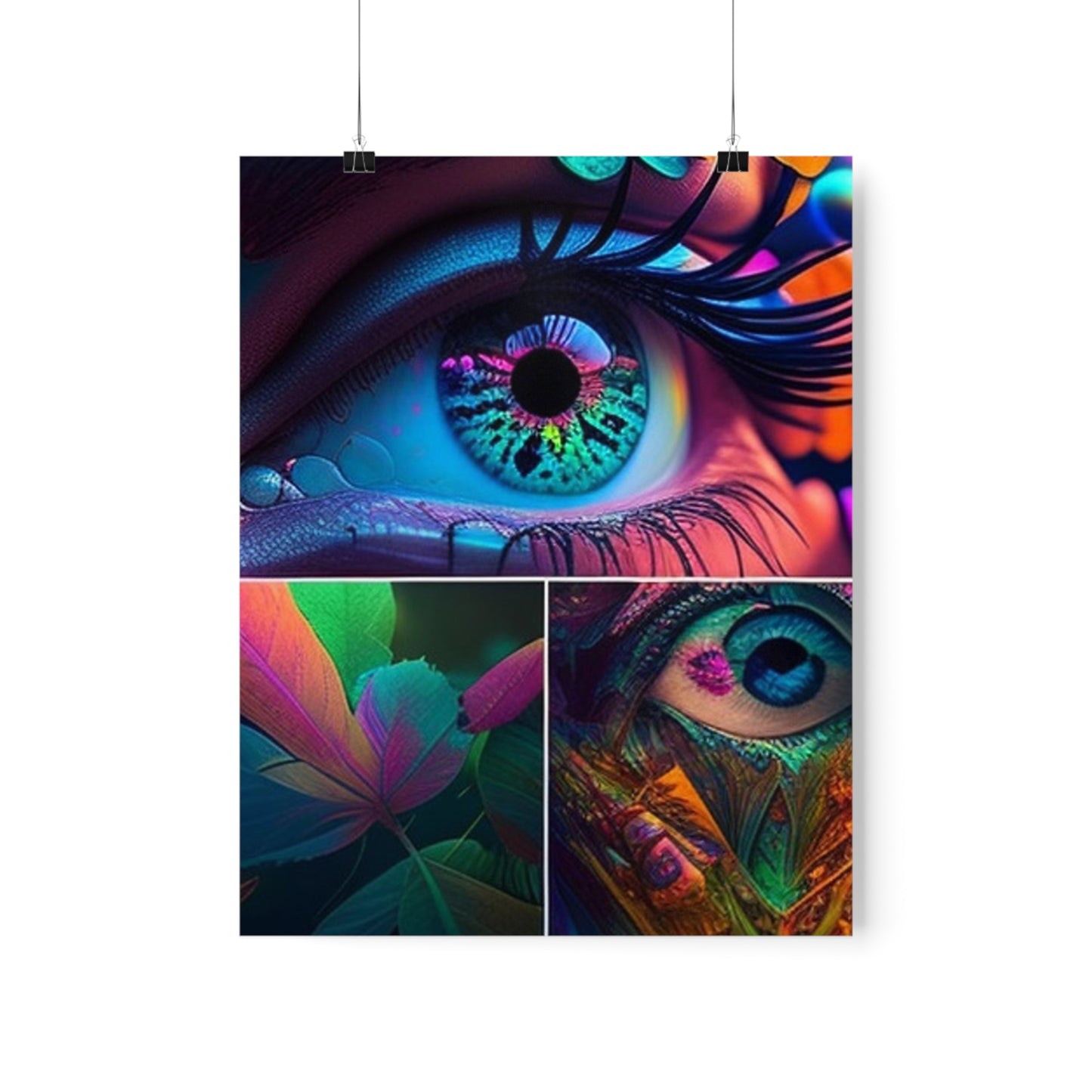 Premium Matte Vertical Posters Neon Florescent Glow 3