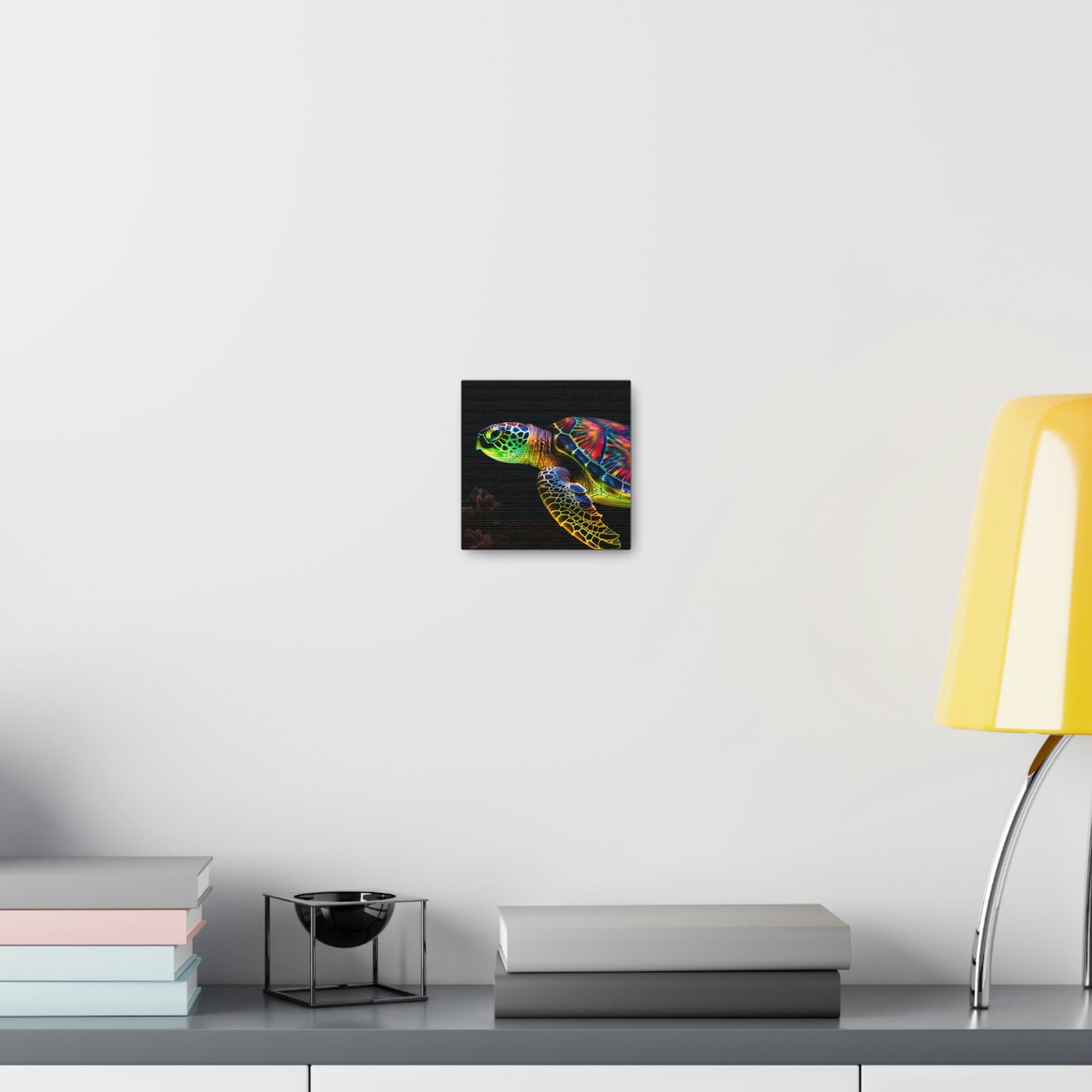 Canvas Gallery Wraps Neon Sea Turtle 4