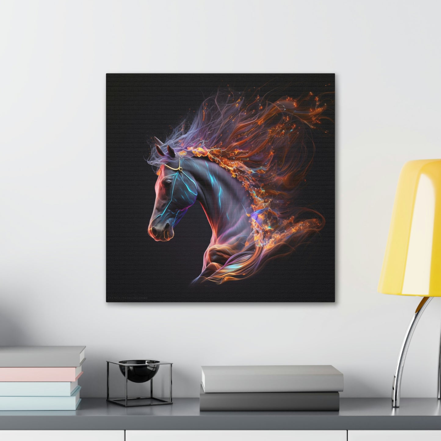 Canvas Gallery Wraps florescent horses mane 4