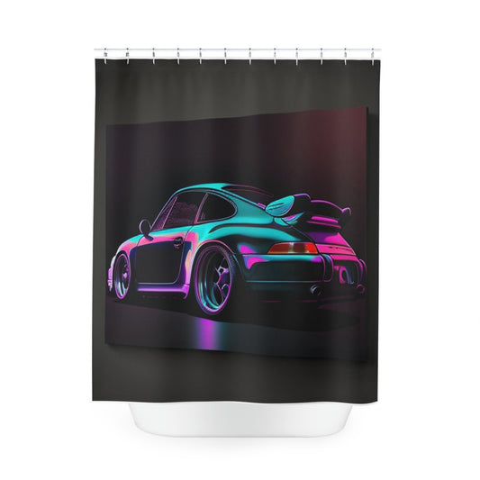 Polyester Shower Curtain Porsche Purple 1