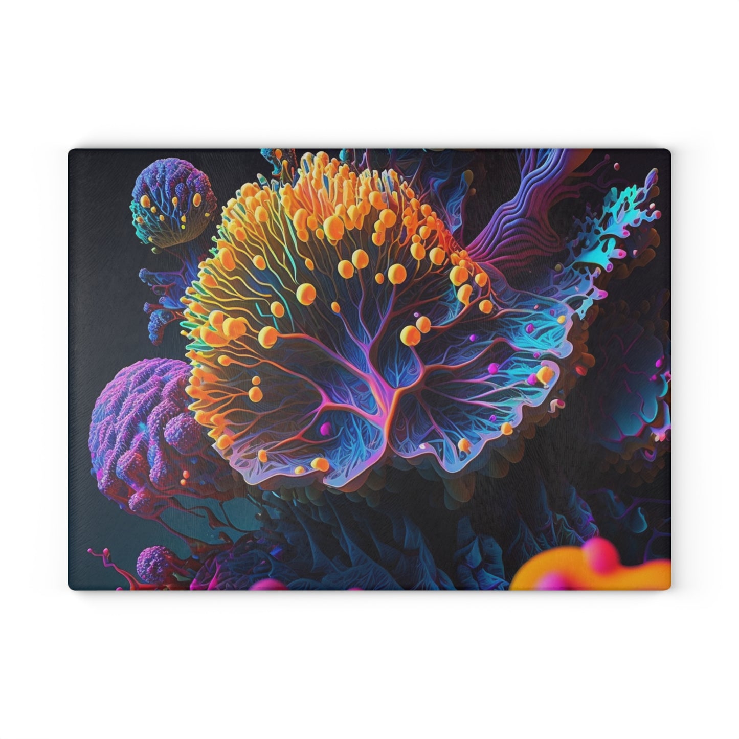 Glass Cutting Board Ocean Life Macro 1