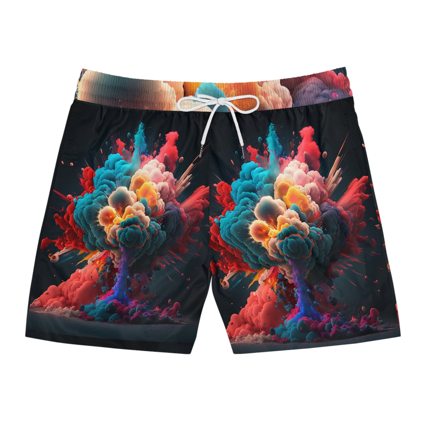 Men's Mid-Length Swim Shorts (AOP) color explosion 4