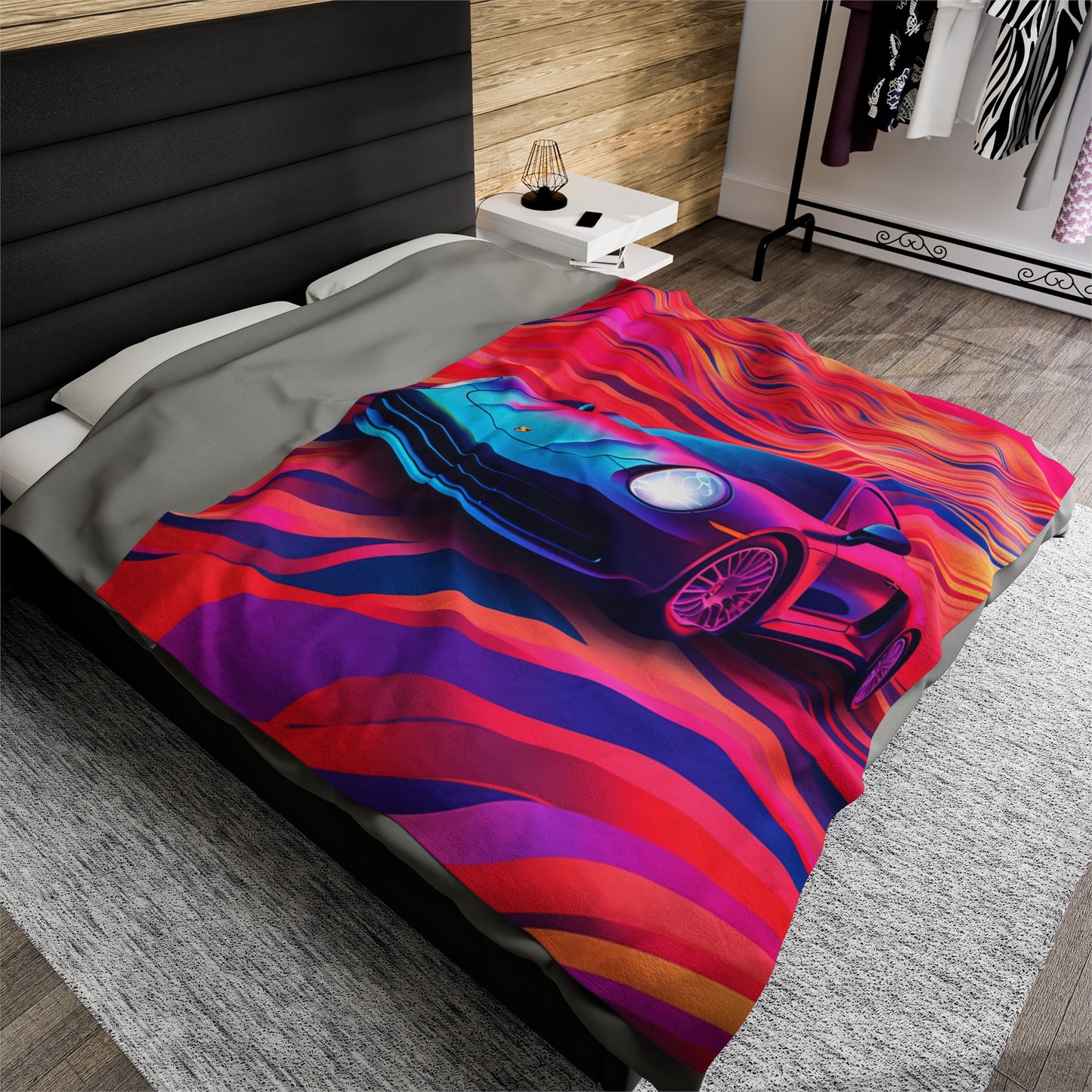 Velveteen Plush Blanket Porsche Water Fusion 3