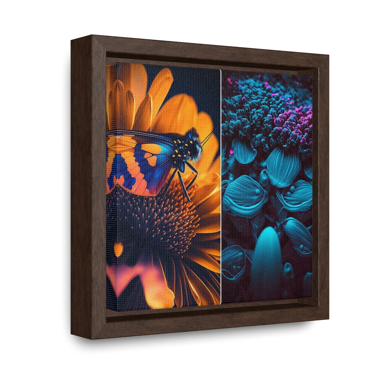 Gallery Canvas Wraps, Square Frame Macro Reef Florescent 1