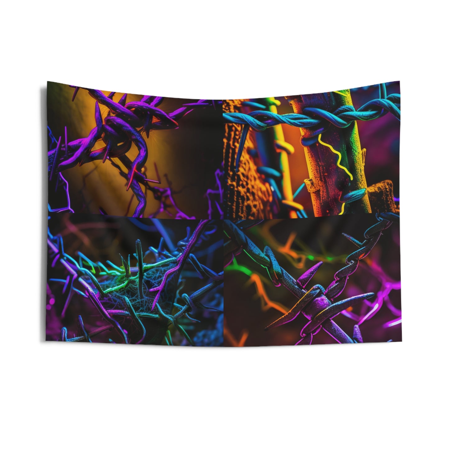 Indoor Wall Tapestries Macro Neon Barb