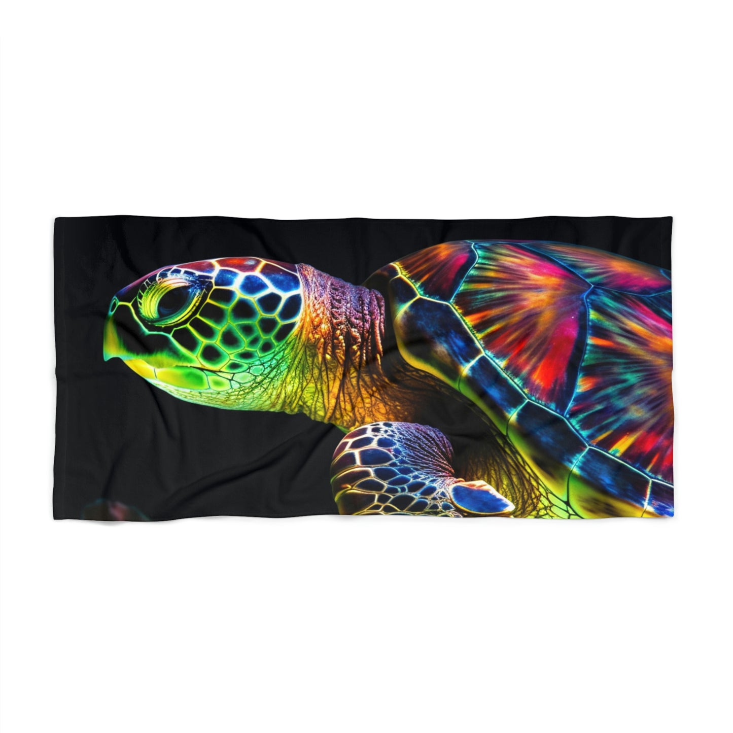 Beach Towel Neon Sea Turtle 4
