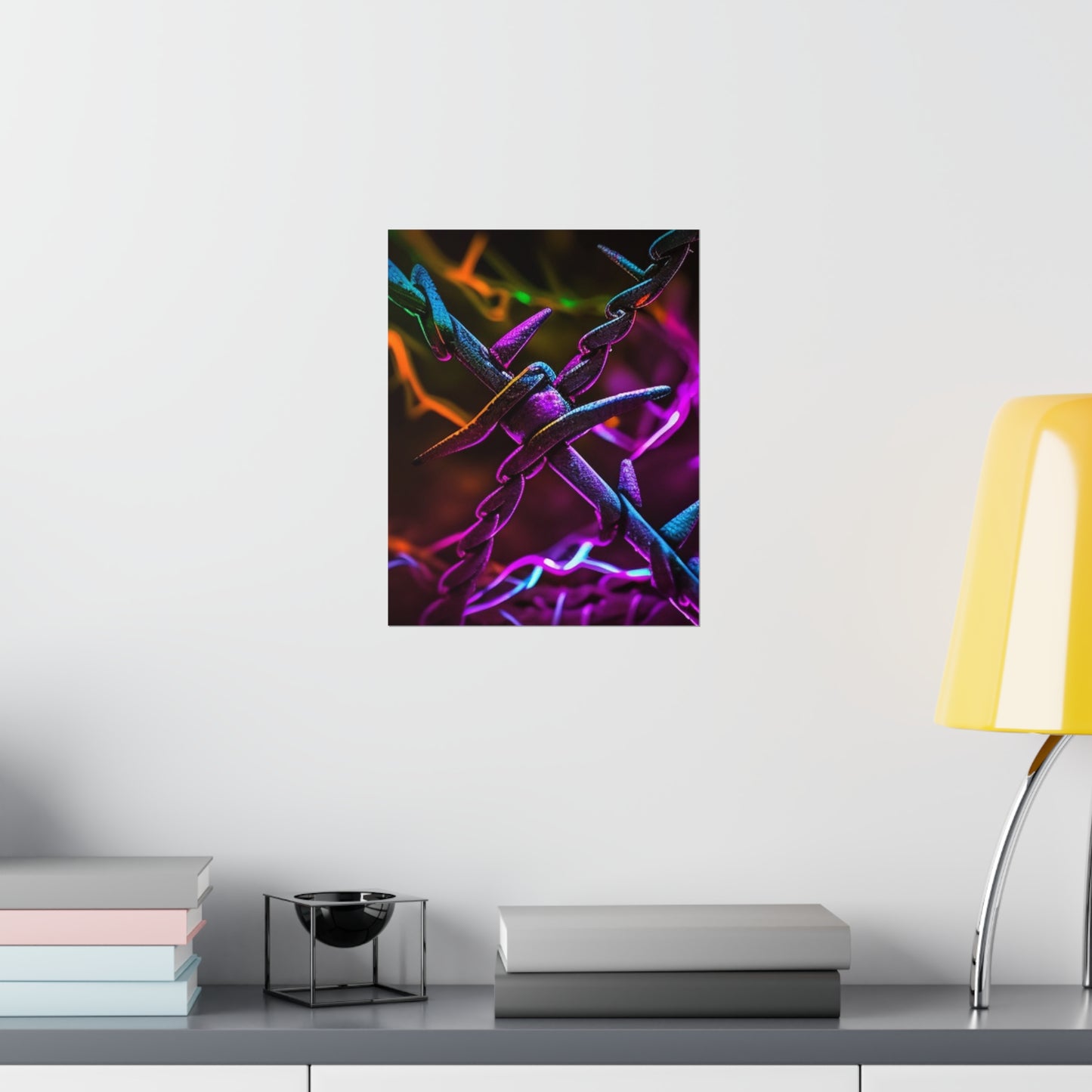 Premium Matte Vertical Posters Macro Neon Barb 4