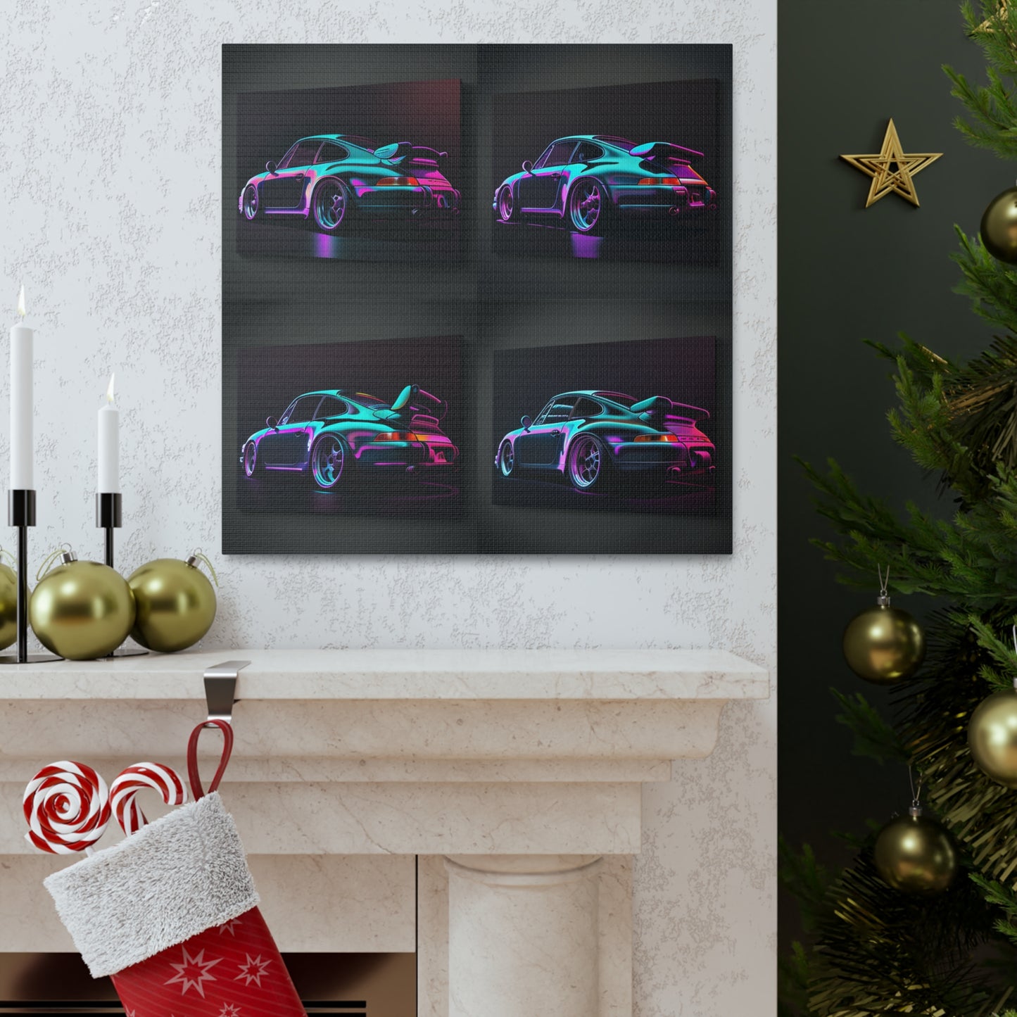 Canvas Gallery Wraps Porsche Purple 4 Pack