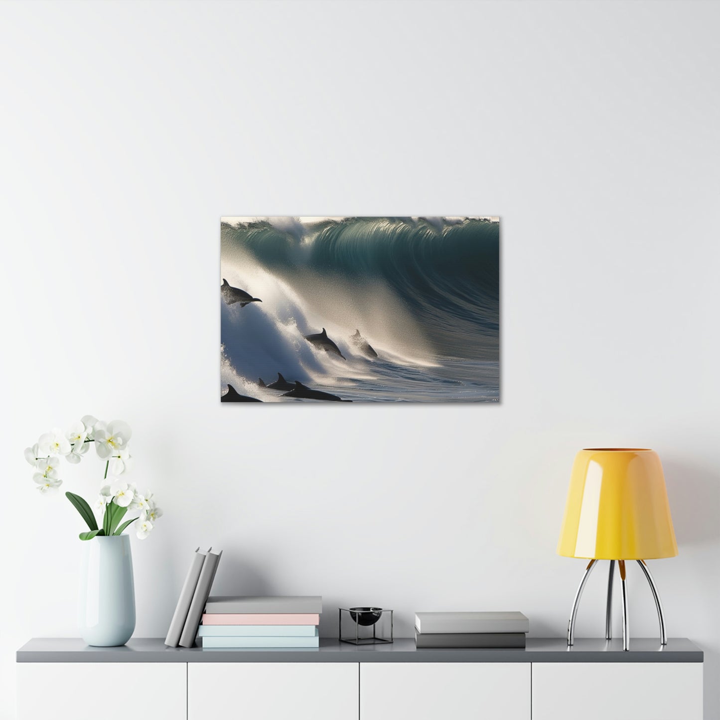 Canvas Gallery Wraps Dolphin Wave 2