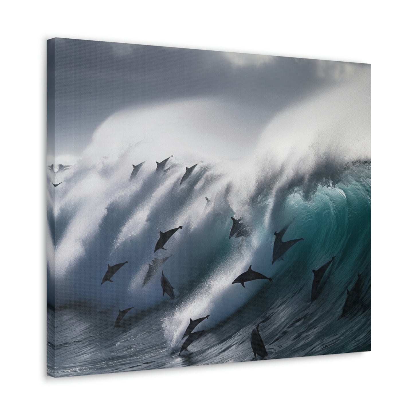 Canvas Gallery Wraps Dolphin Wave 1