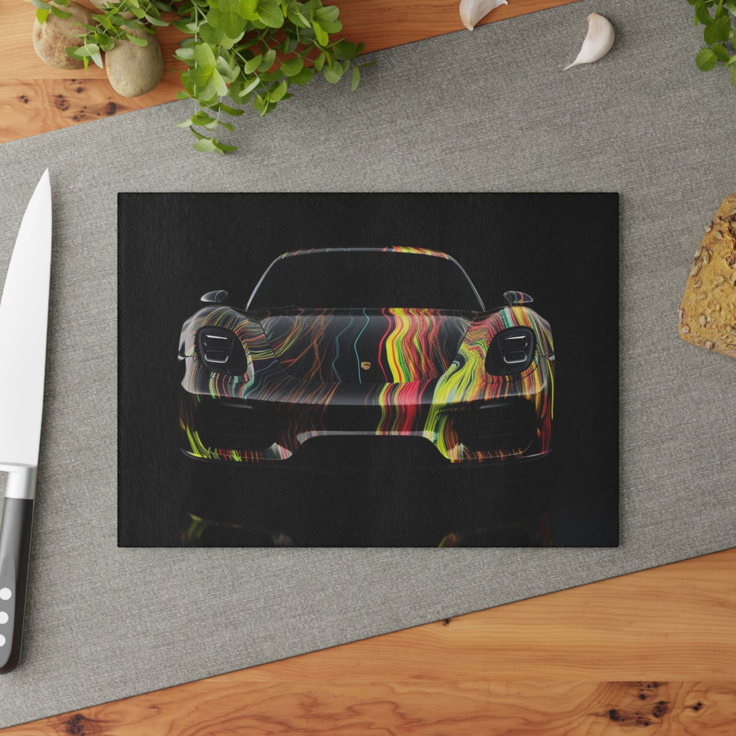 Glass Cutting Board Porsche Line 2