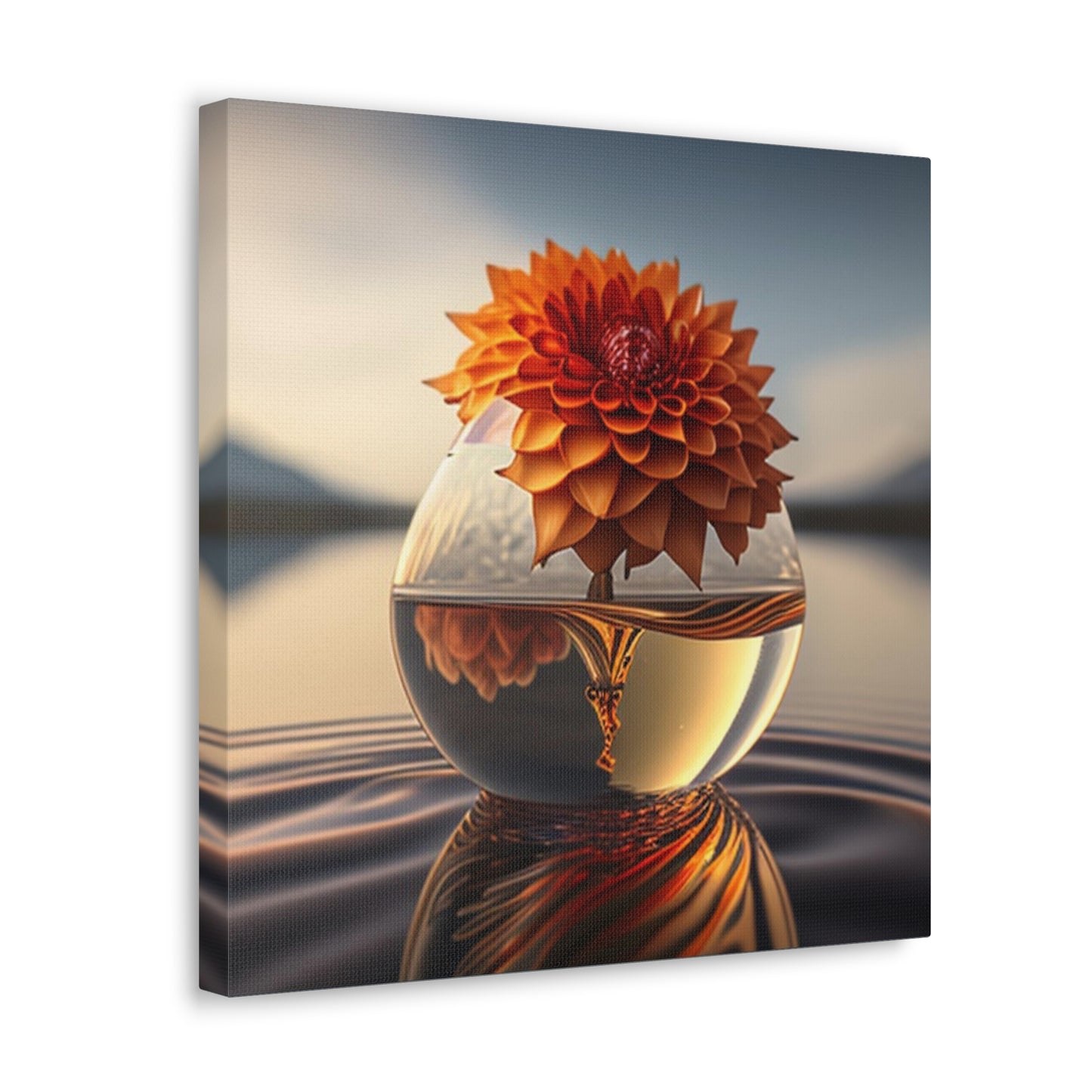 Canvas Gallery Wraps Dahlia Orange 1