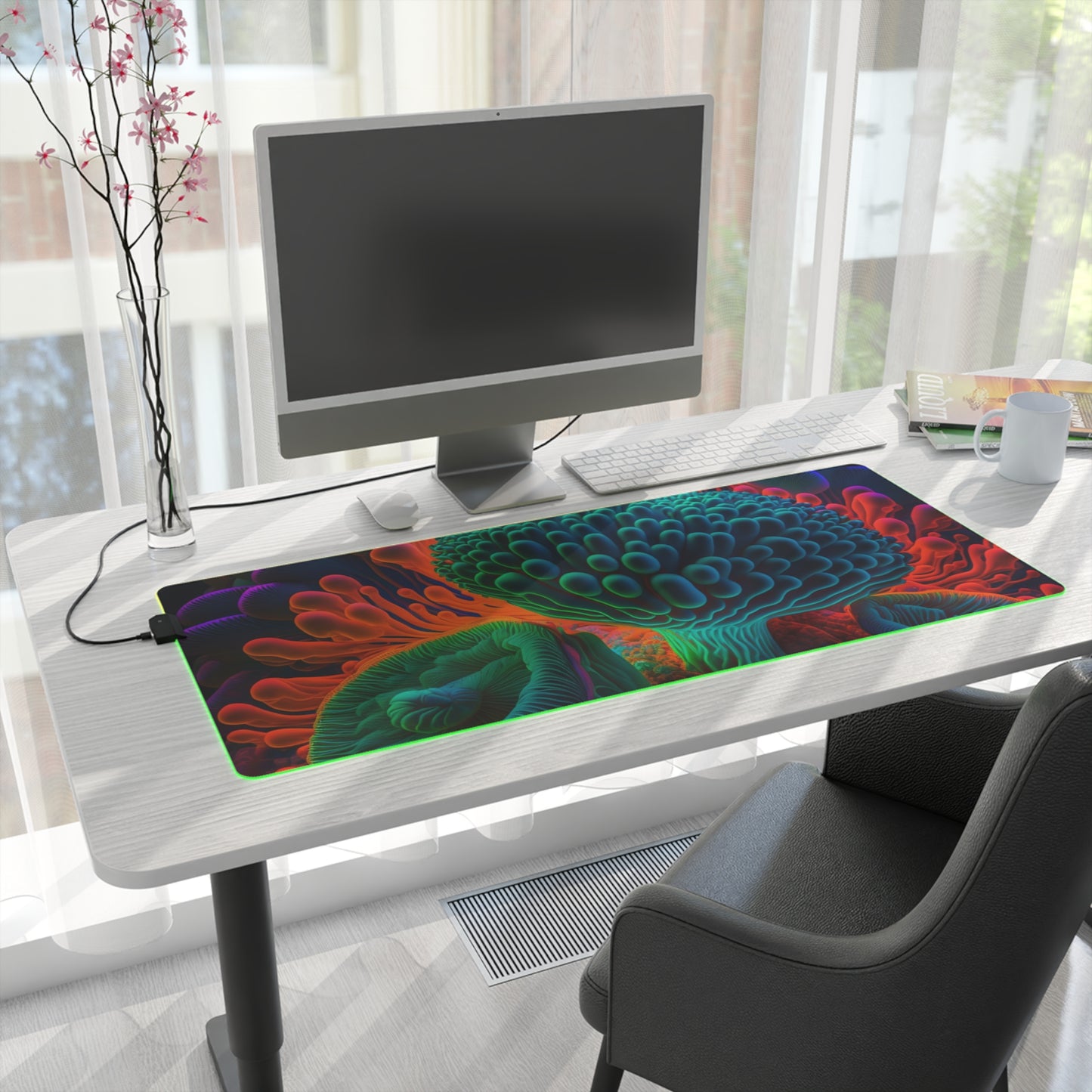 LED Gaming Mouse Pad Macro Reef Florescent 3