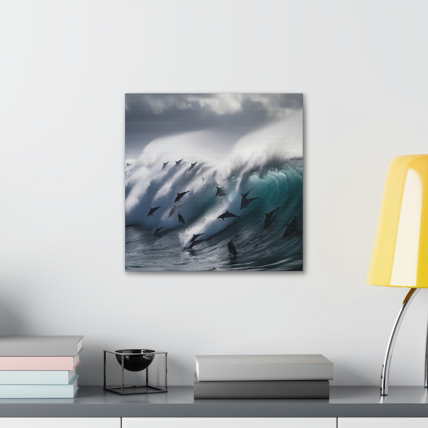 Canvas Gallery Wraps Dolphin Wave 1