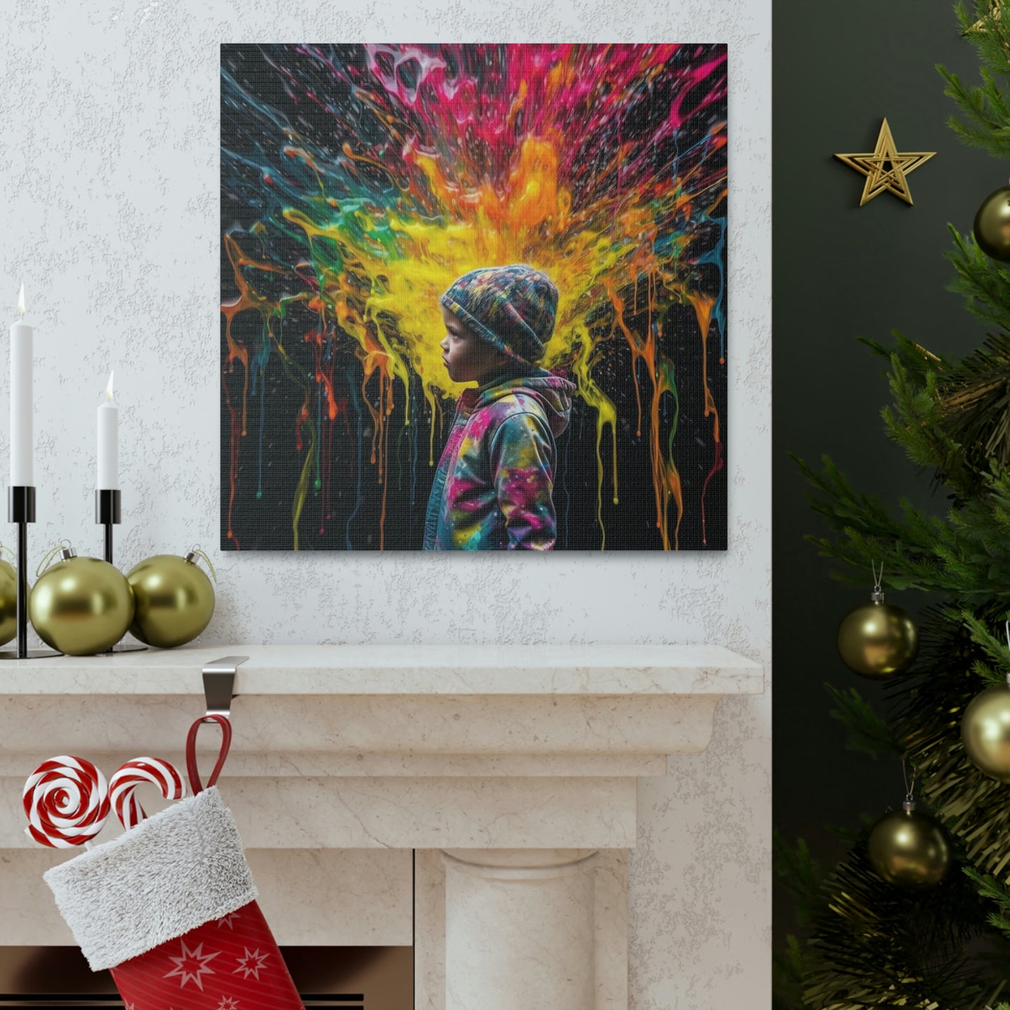 Canvas Gallery Wraps Kid Color Rain 3