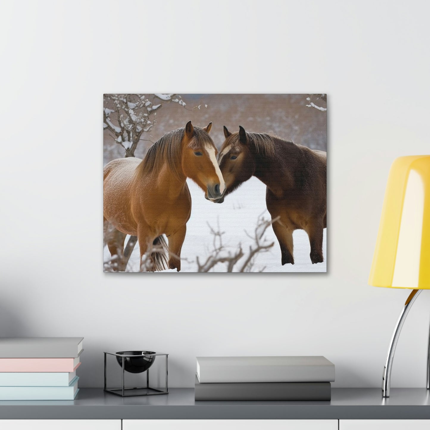 Canvas Gallery Wraps Horse Kiss 3