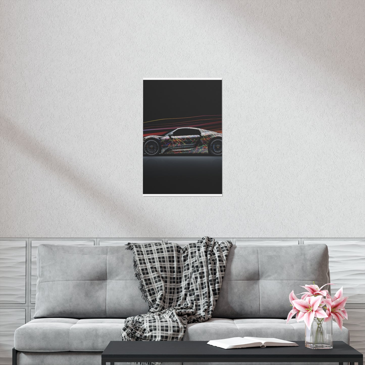 Premium Matte Vertical Posters Porsche Line 4