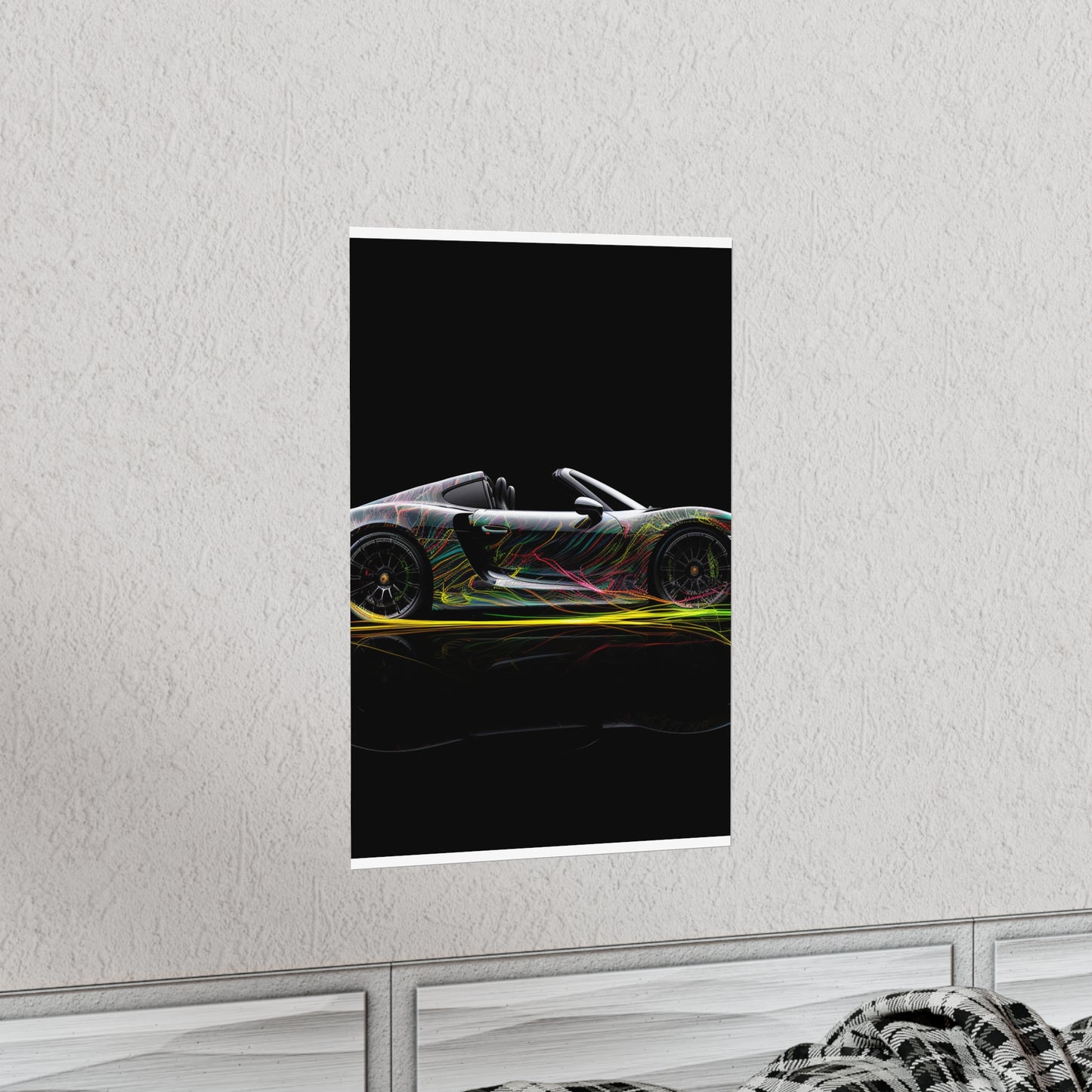 Premium Matte Vertical Posters Porsche Line 1