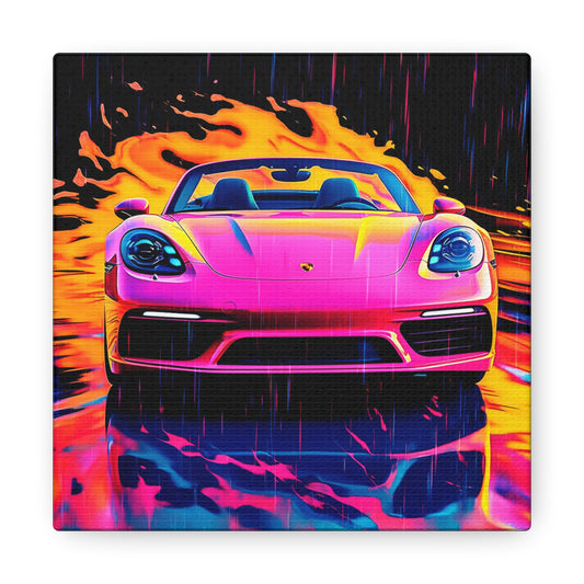 Canvas Gallery Wraps Pink Porsche water fusion 1