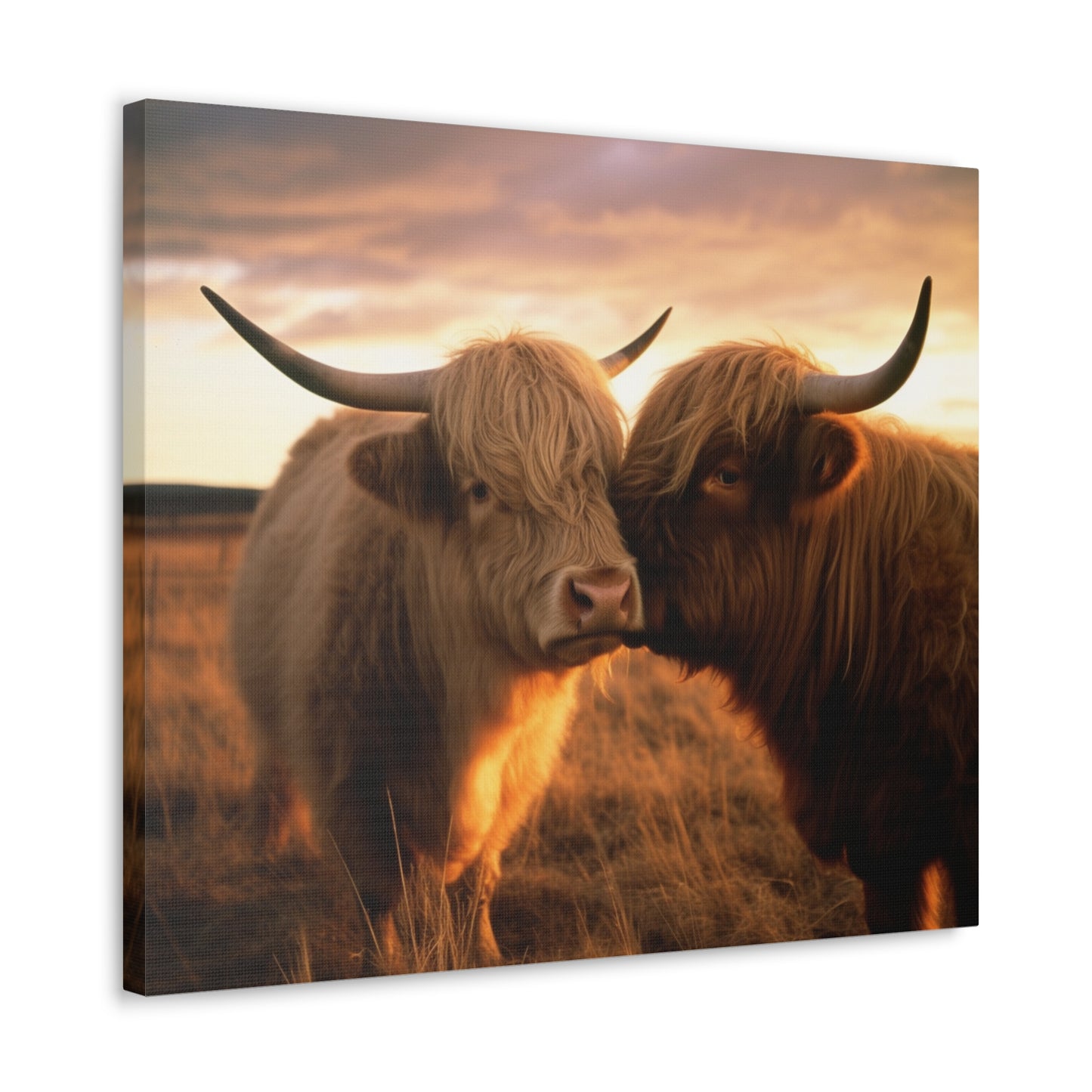 Canvas Gallery Wraps Cow Love 1