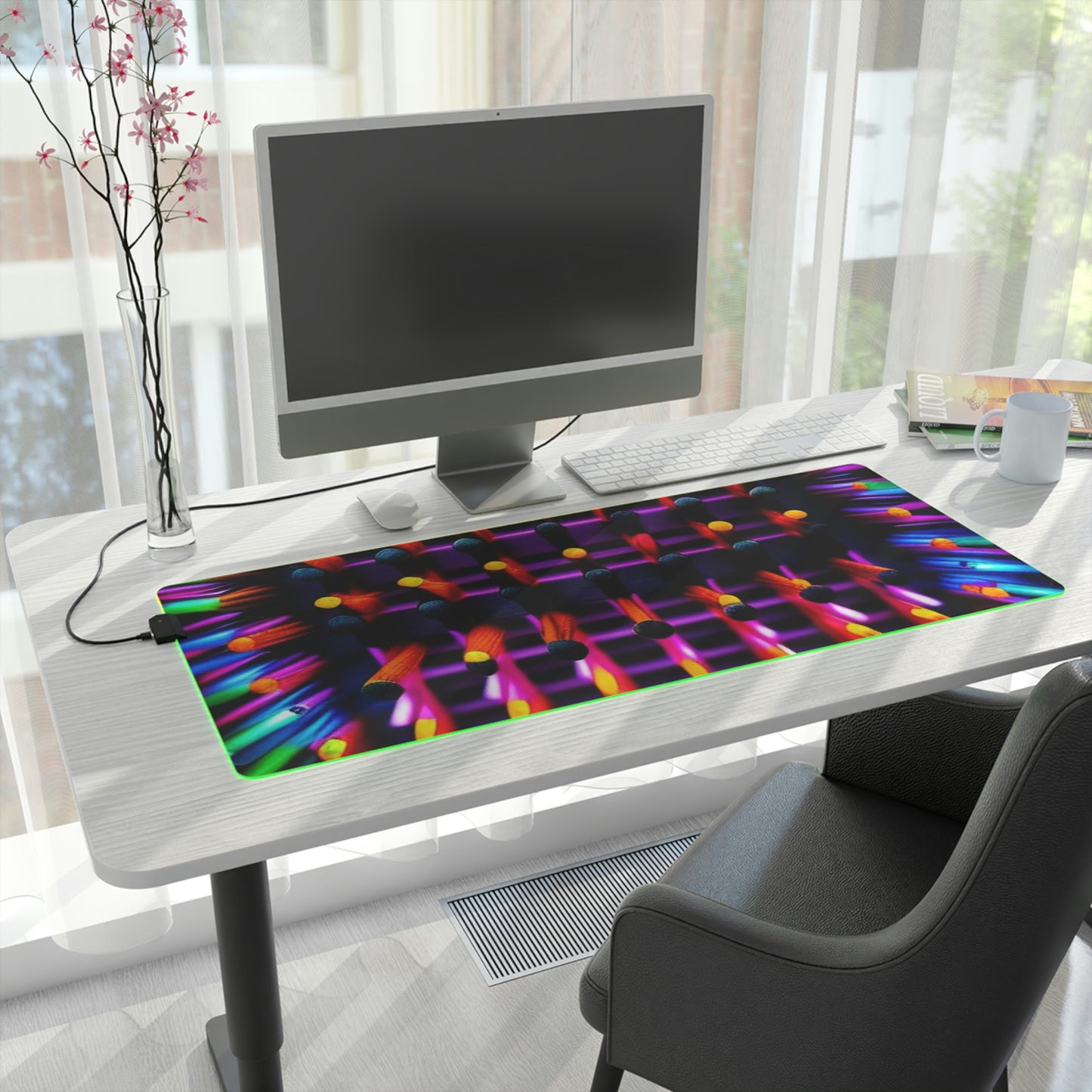 LED Gaming Mouse Pad Neon Square 2