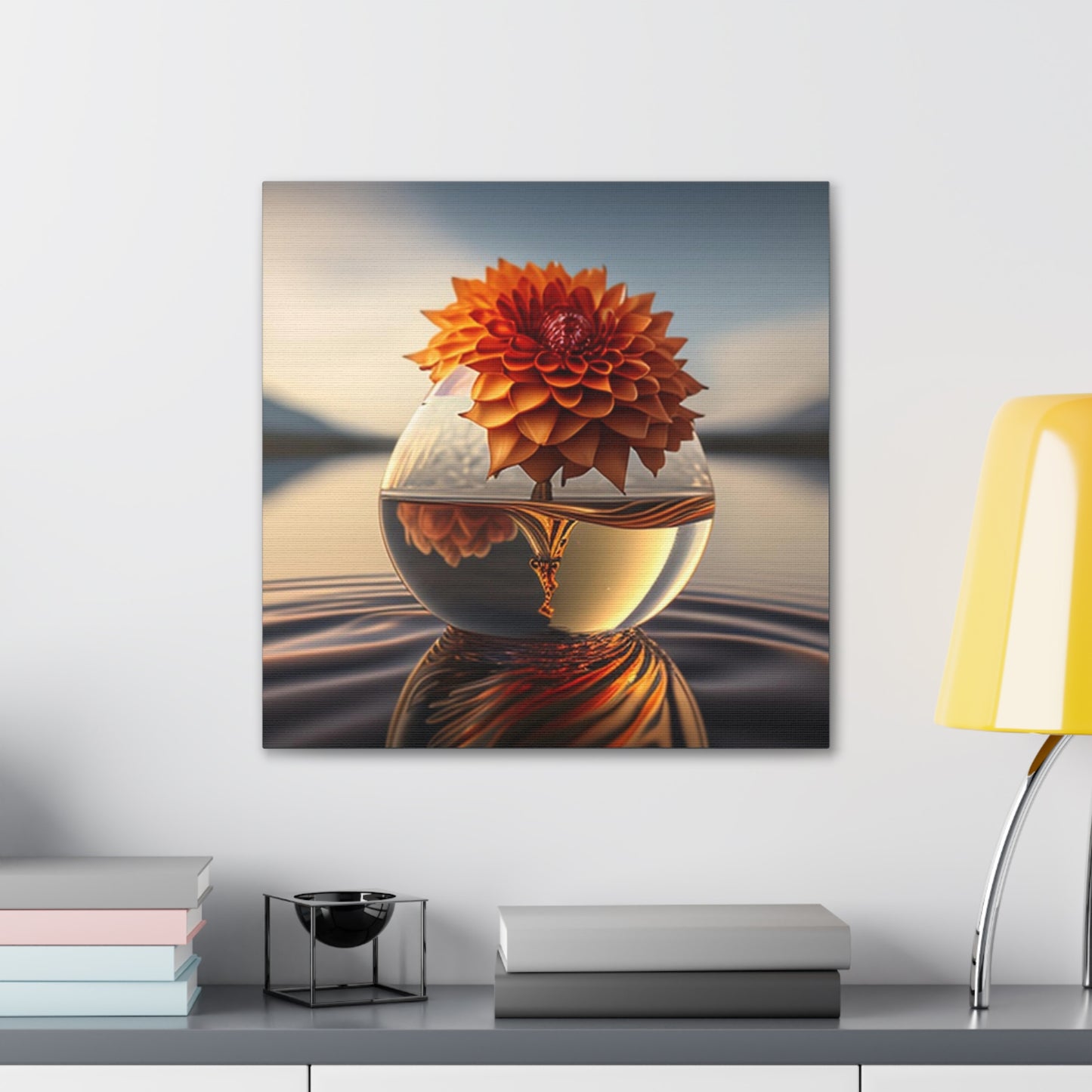 Canvas Gallery Wraps Dahlia Orange 1