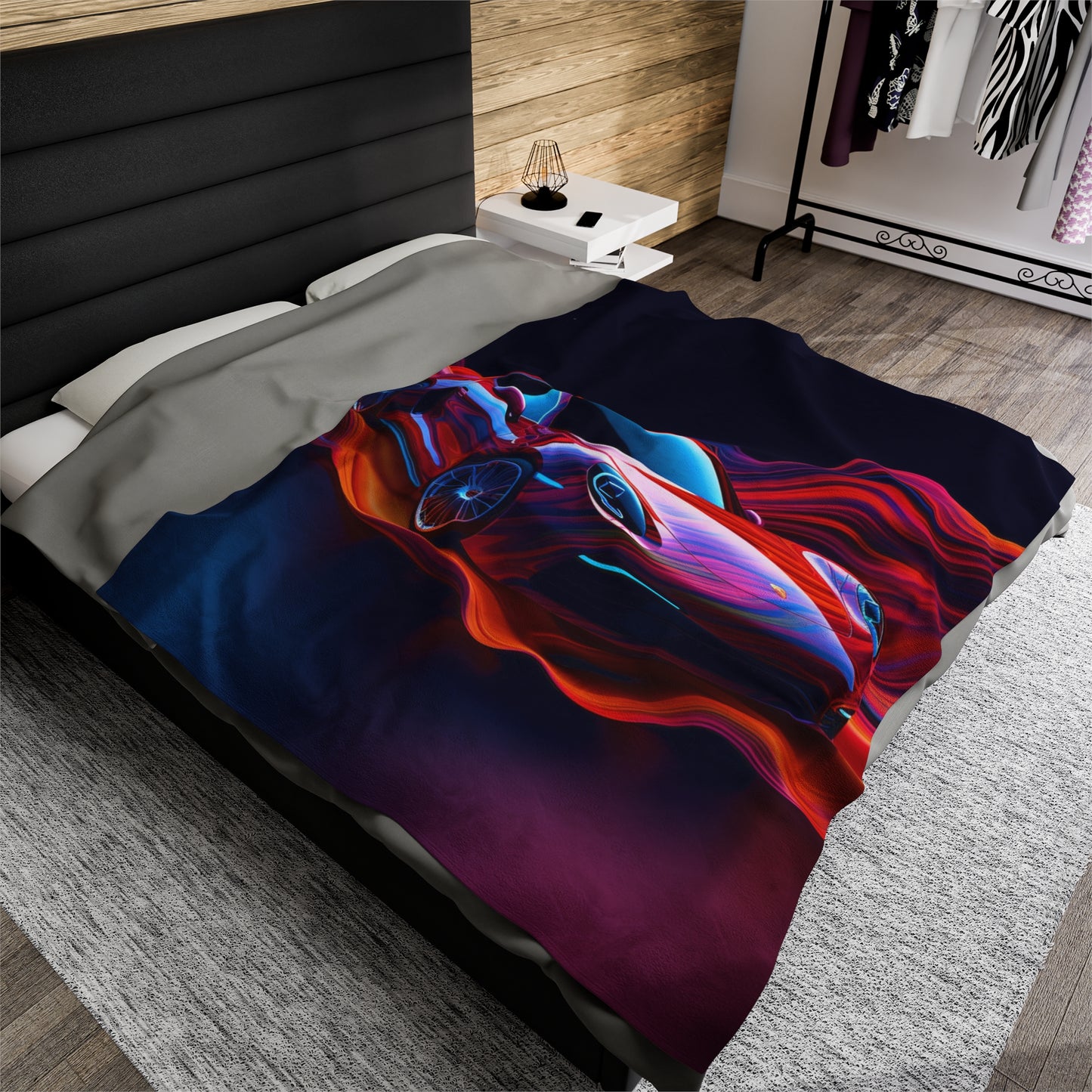 Velveteen Plush Blanket Porsche Water Fusion 4