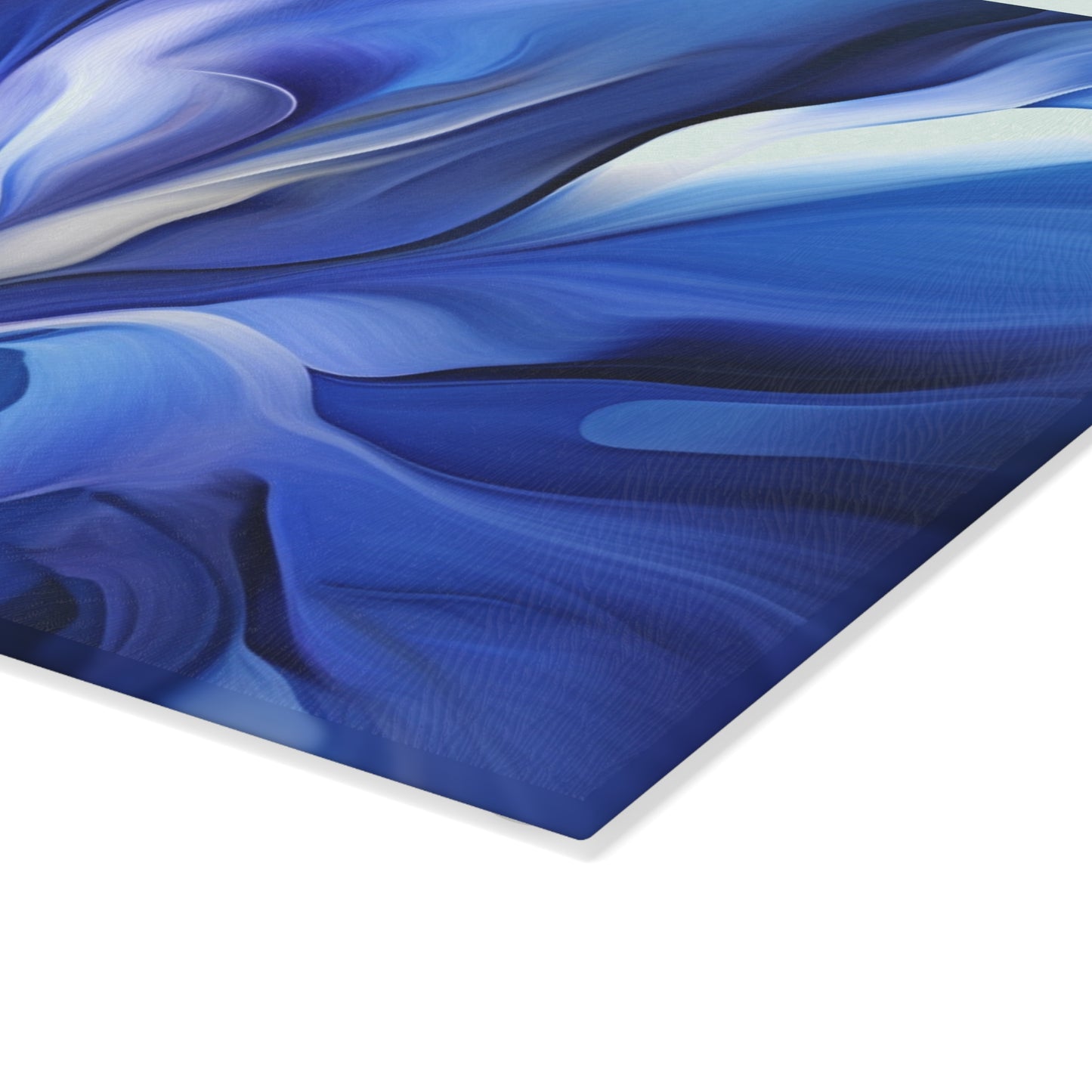 Glass Cutting Board Abstract Blue Tulip 3