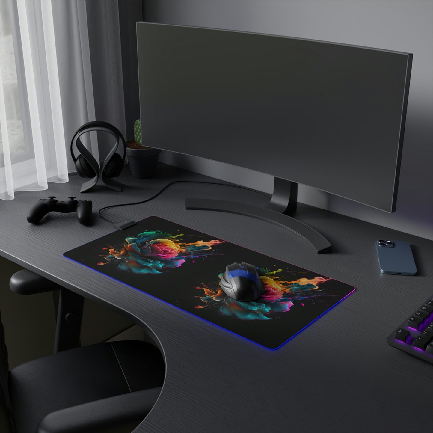 LED Gaming Mouse Pad Florescent Explosion 4