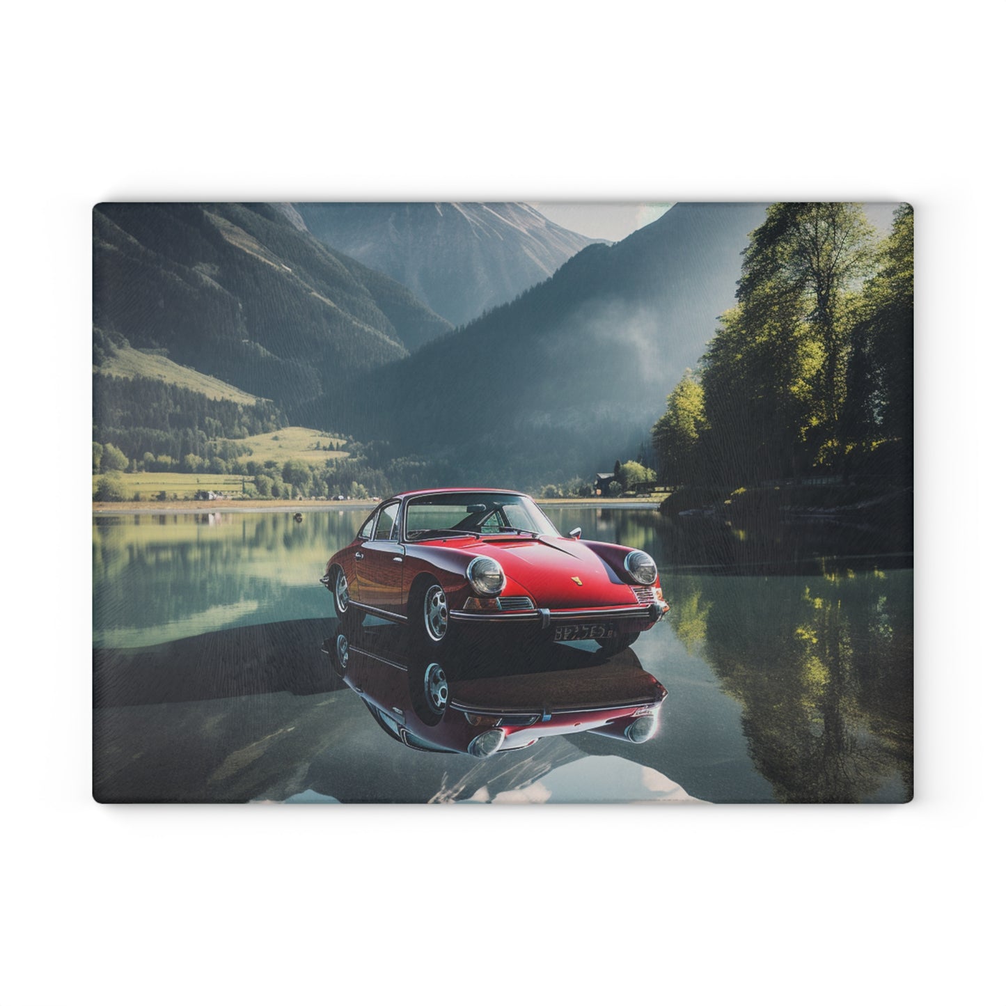 Glass Cutting Board Porsche Lake 3