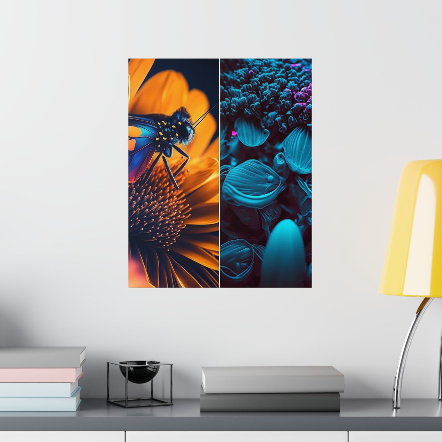 Premium Matte Vertical Posters Macro Reef Florescent 1