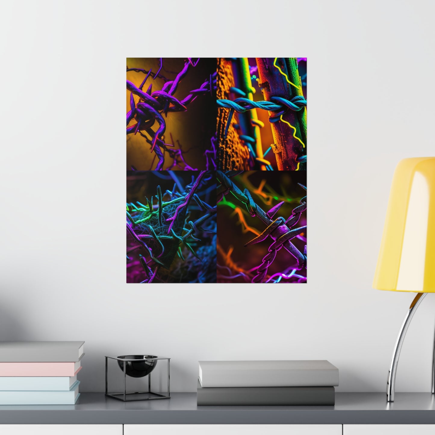 Premium Matte Vertical Posters Macro Neon Barb