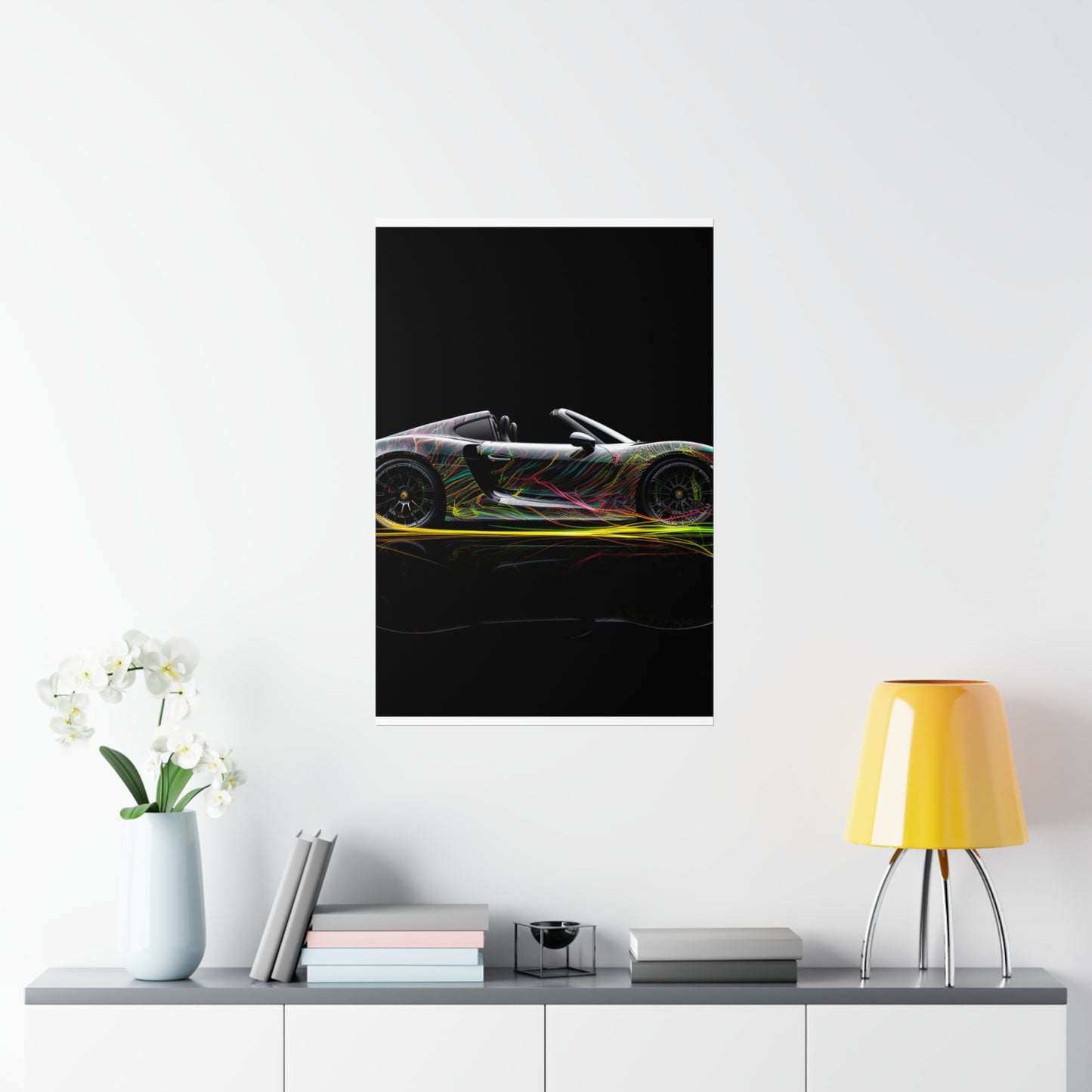 Premium Matte Vertical Posters Porsche Line 1