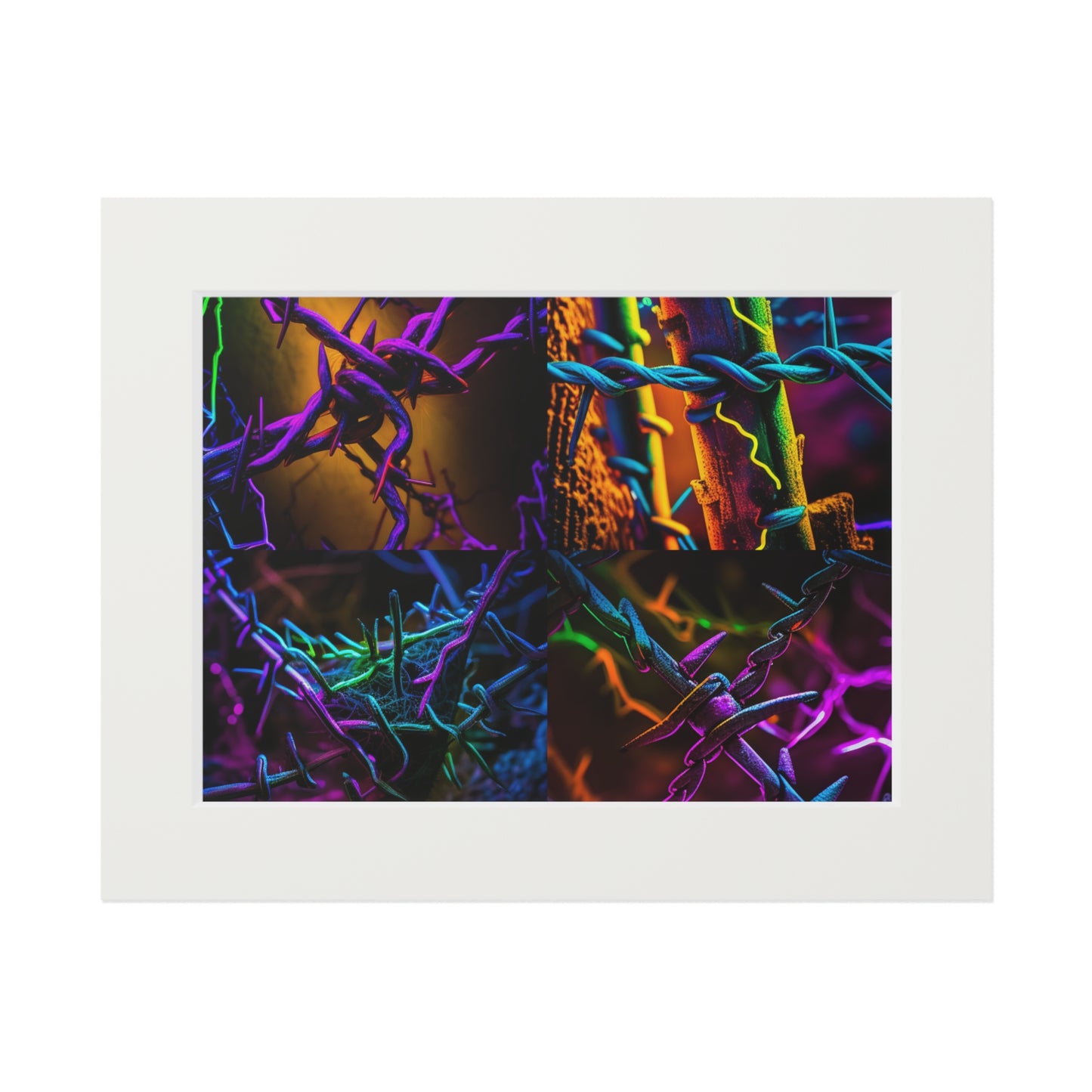 Fine Art Prints (Passepartout Paper Frame) Macro Neon Barb