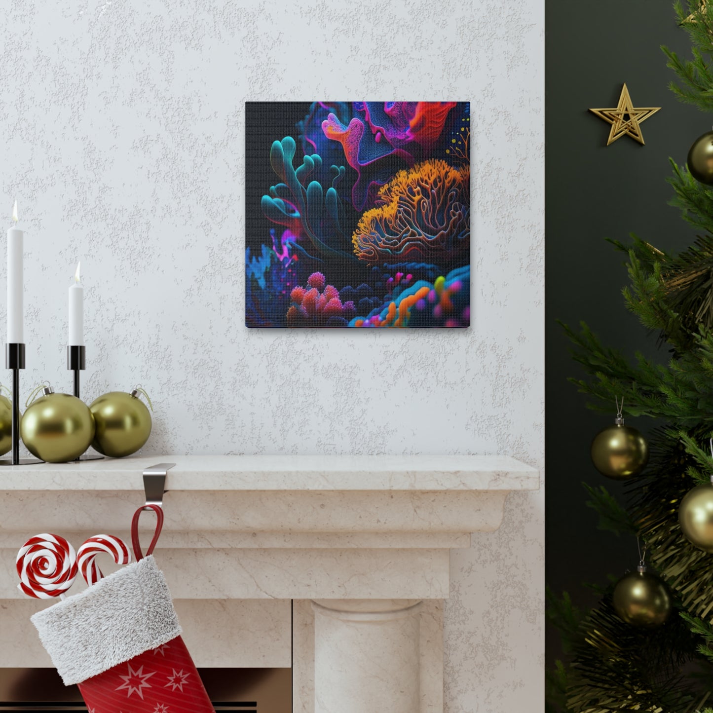 Canvas Gallery Wraps Macro Coral Reef 2