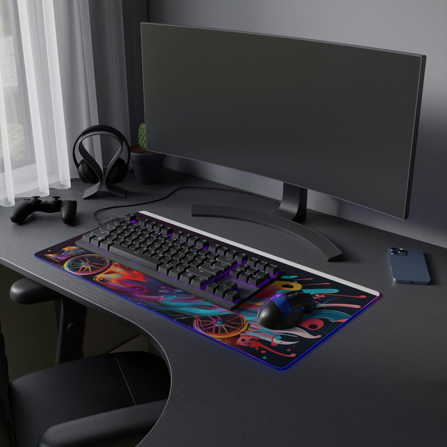 LED Gaming Mouse Pad Hotrod Color 2