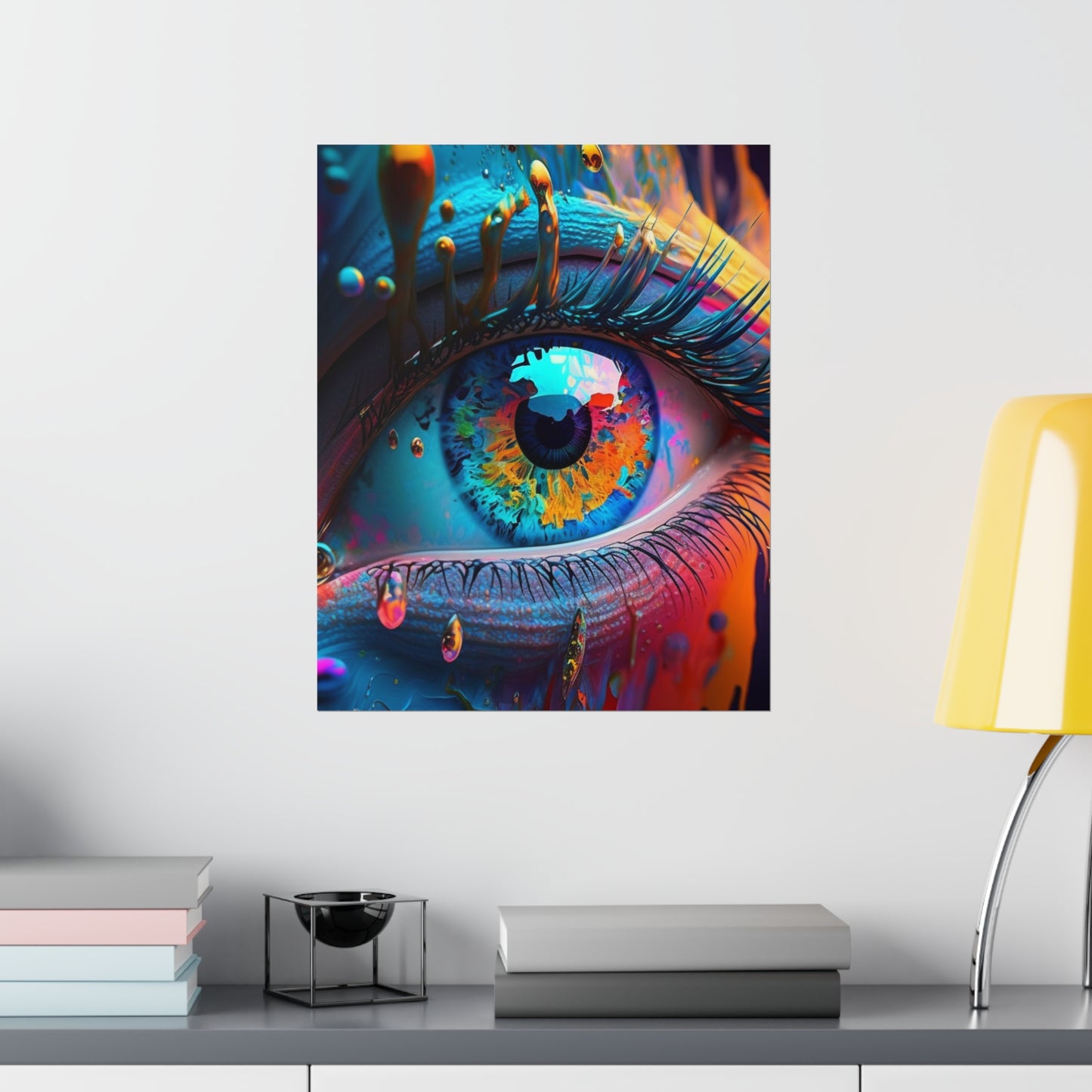 Premium Matte Vertical Posters Macro Eye Photo 1