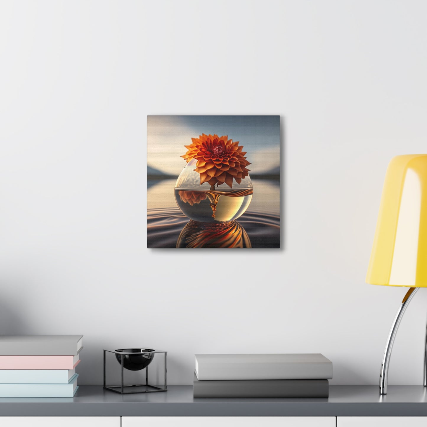 Canvas Gallery Wraps Dahlia Orange 1
