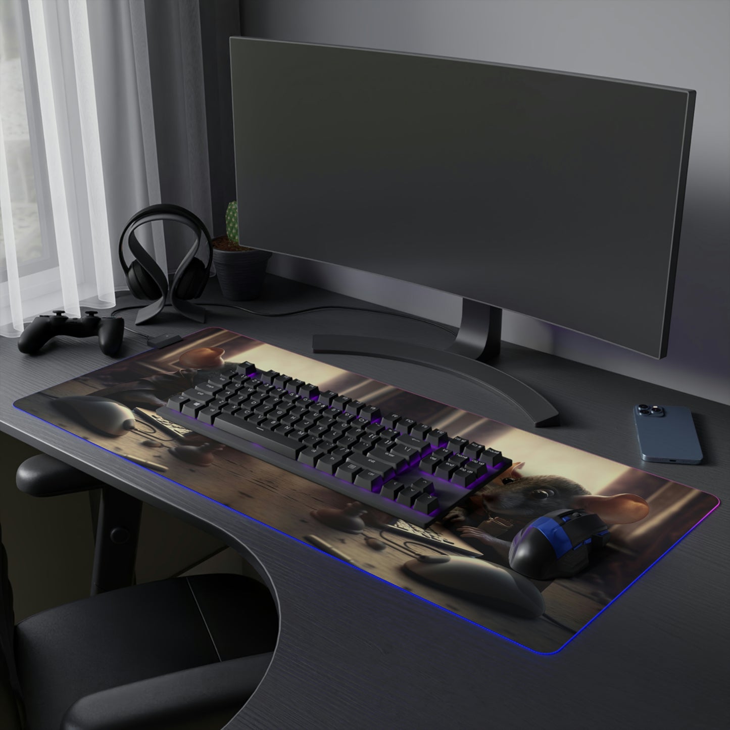 LED Gaming Mouse Pad PC Mouse 1