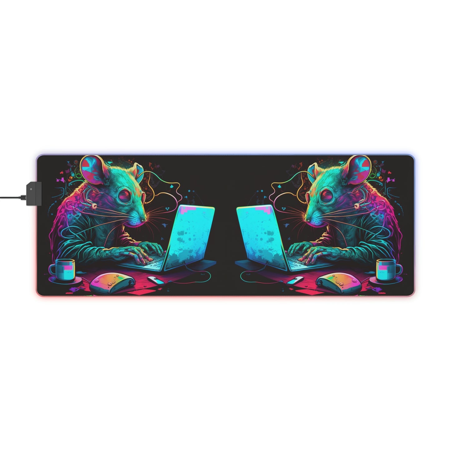 LED Gaming Mouse Pad Neon Mouse 3