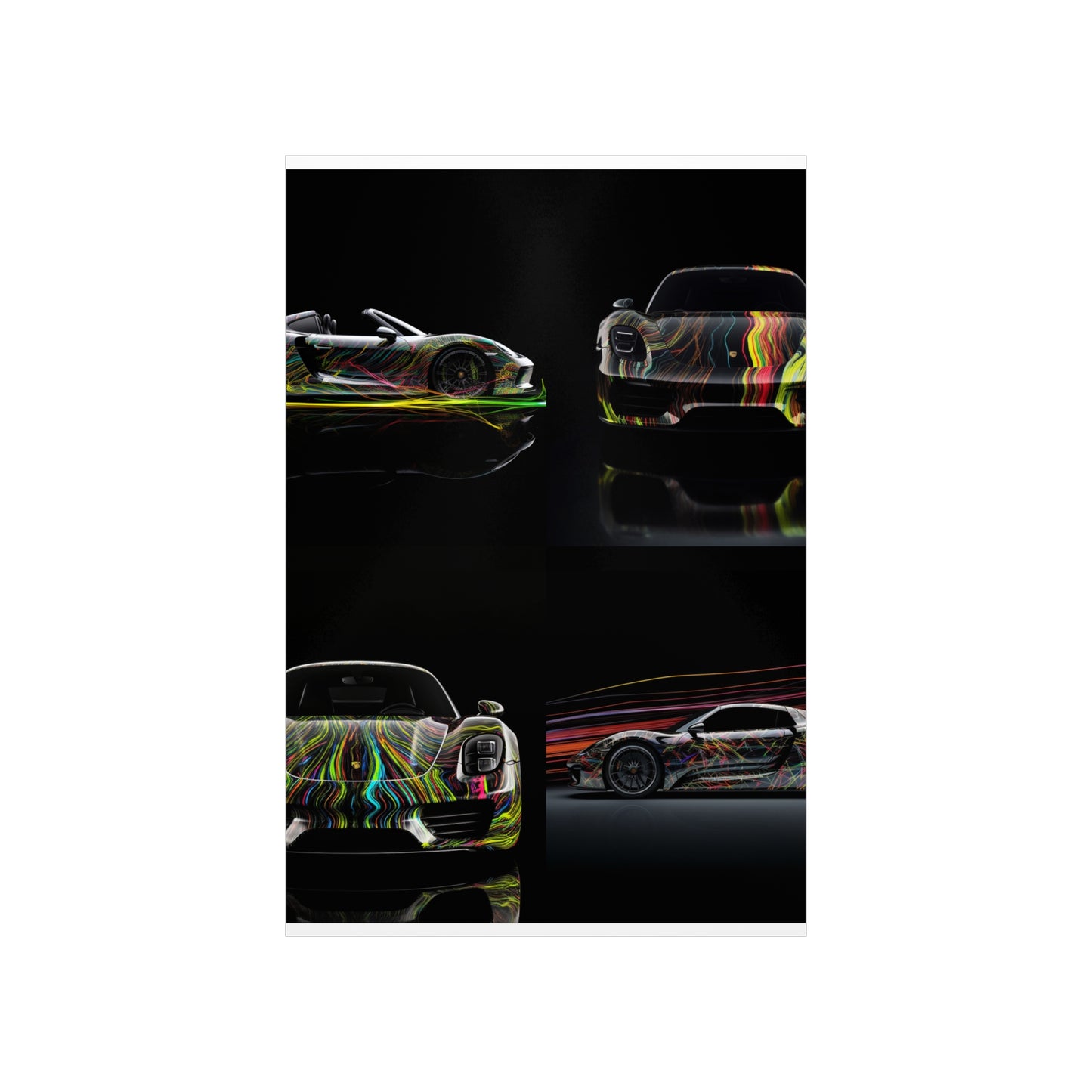 Premium Matte Vertical Posters Porsche Line 5