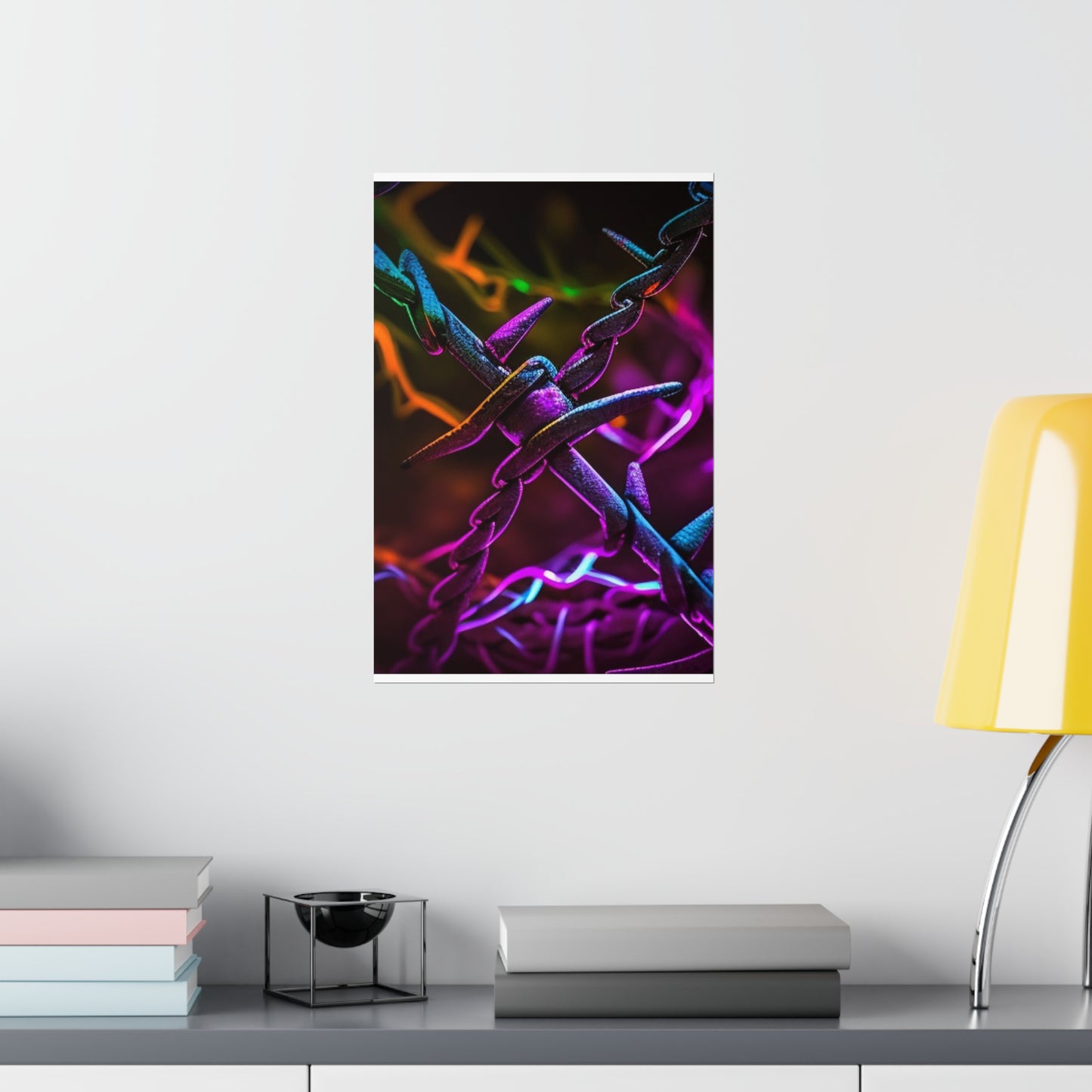 Premium Matte Vertical Posters Macro Neon Barb 4